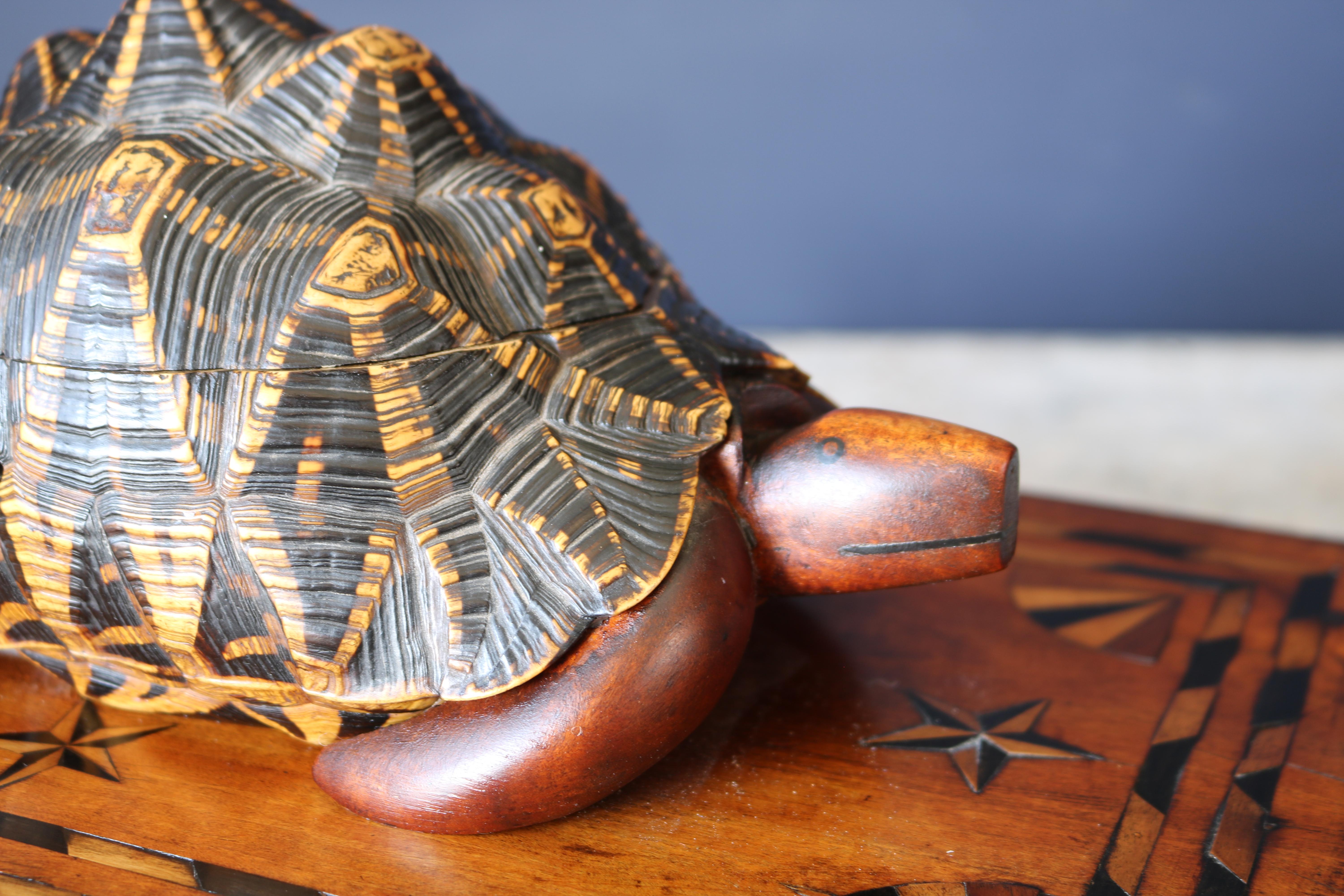 Tortoise Shell Rare 19th Century Inlaid Ceylonese Tortoise Box