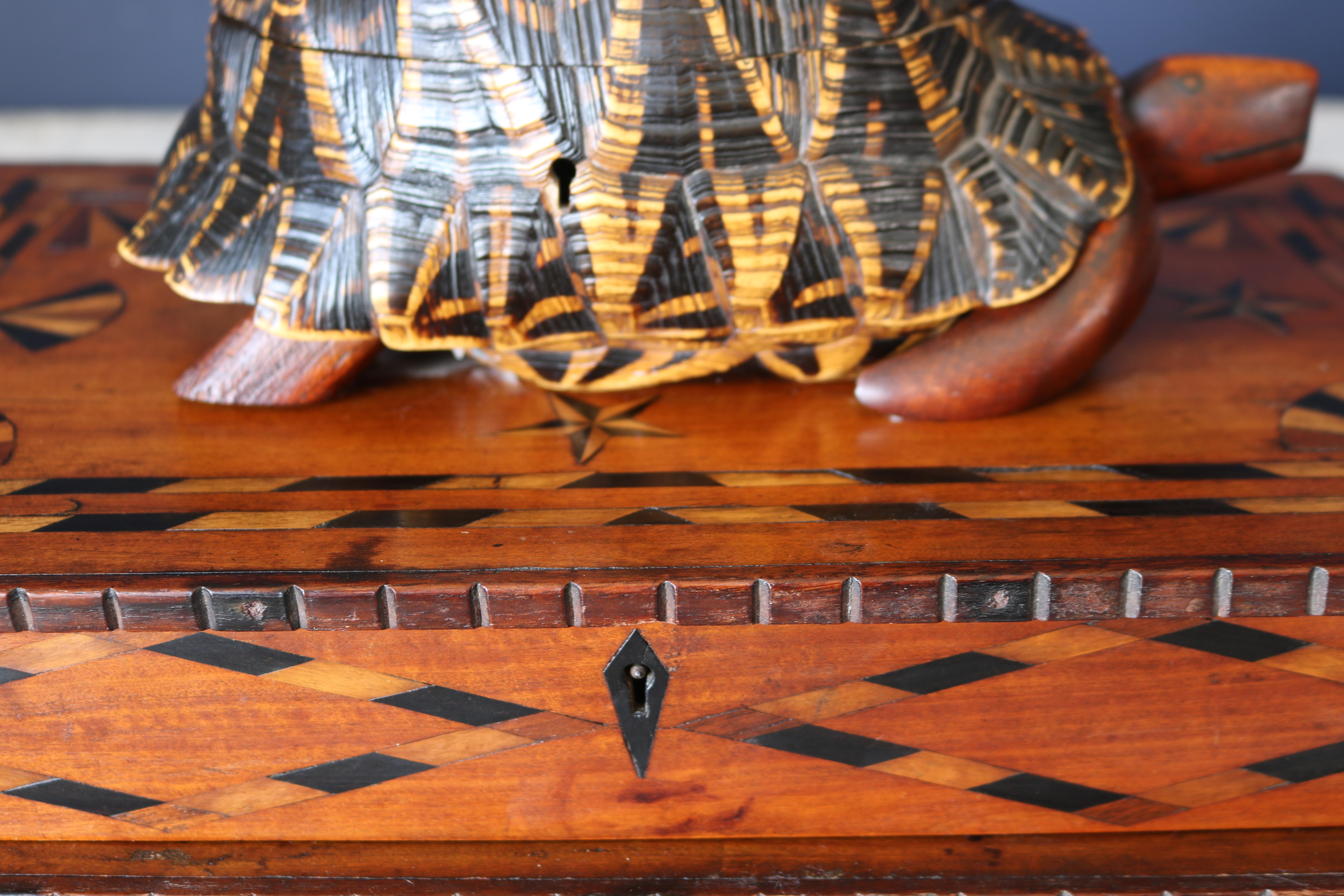 Rare 19th Century Inlaid Ceylonese Tortoise Box 1