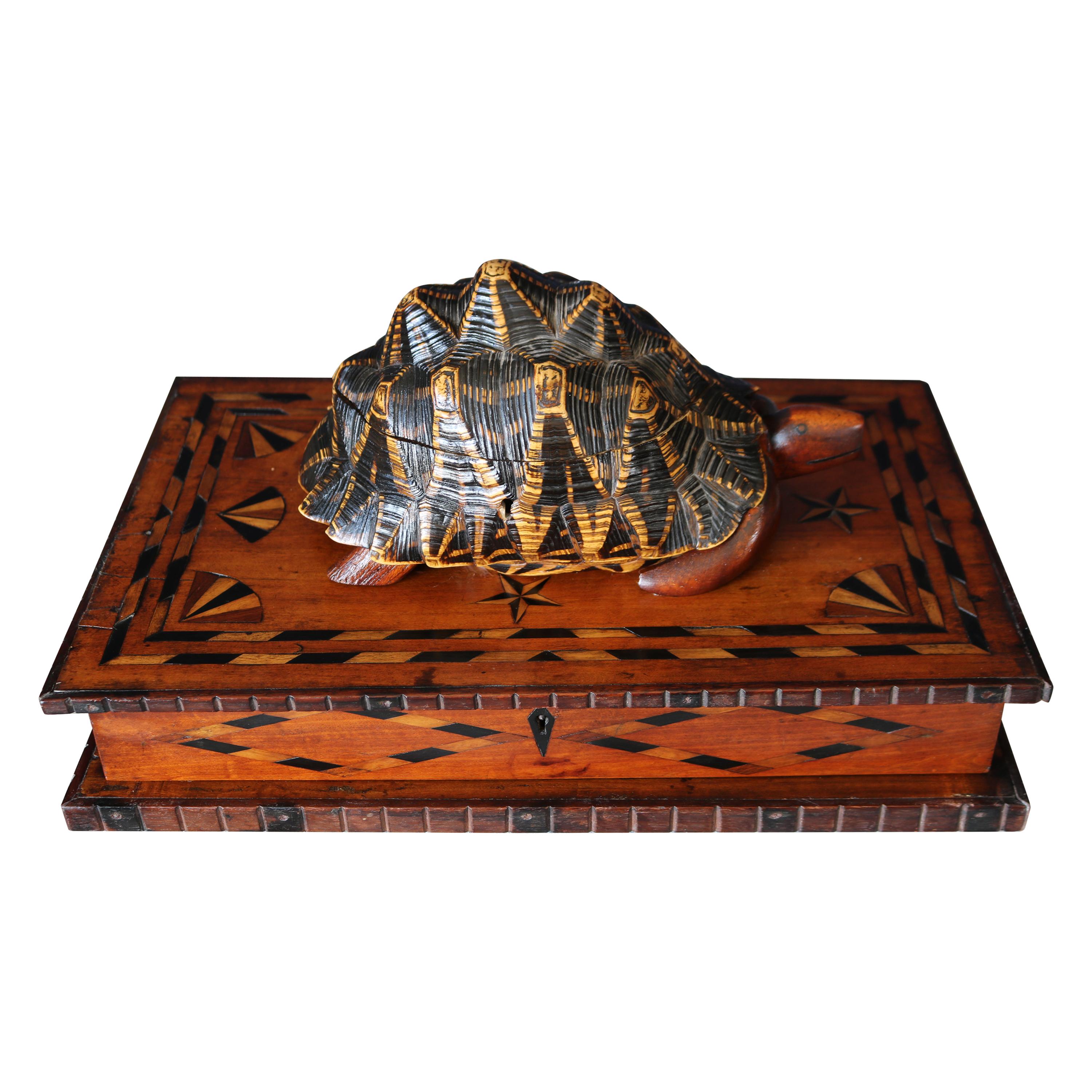 Rare 19th Century Inlaid Ceylonese Tortoise Box