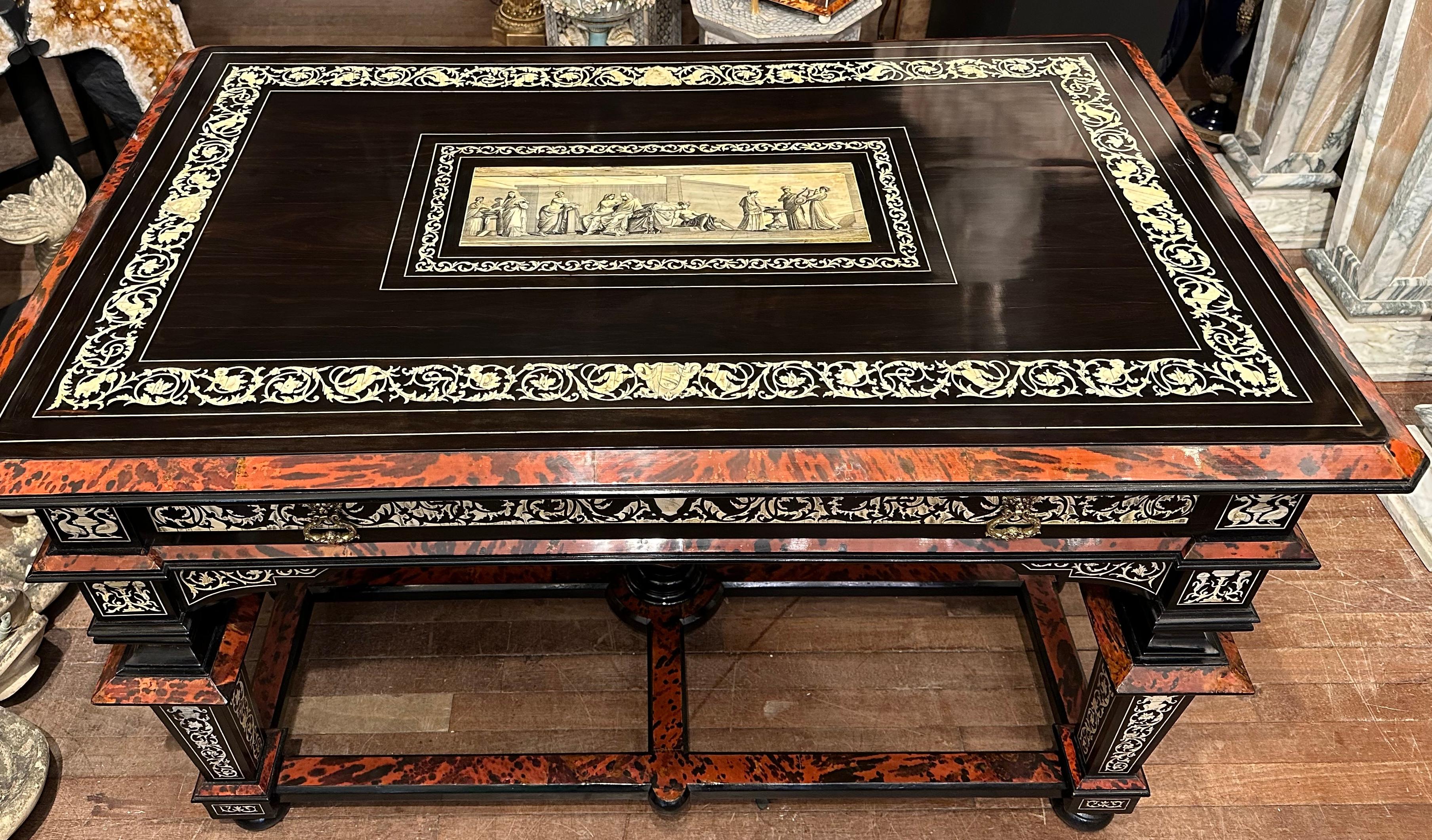 A Rare 19th Century Inlaid Table by Ferdinando Pogliani For Sale 5
