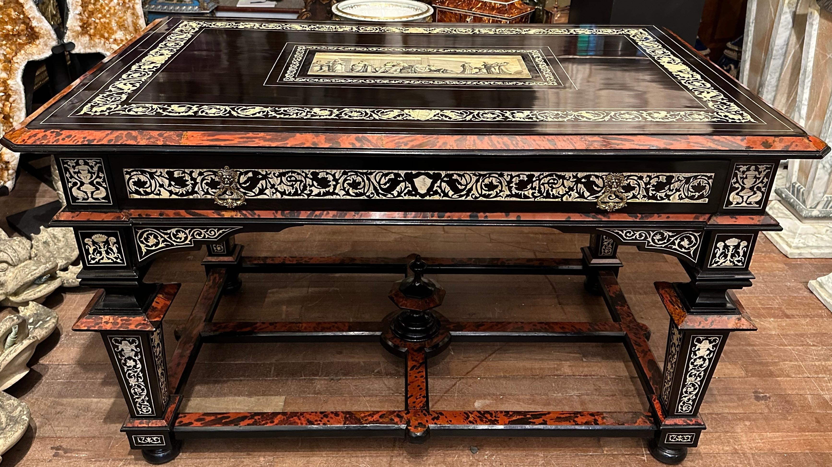 A Rare 19th Century Inlaid Table by Ferdinando Pogliani For Sale 6