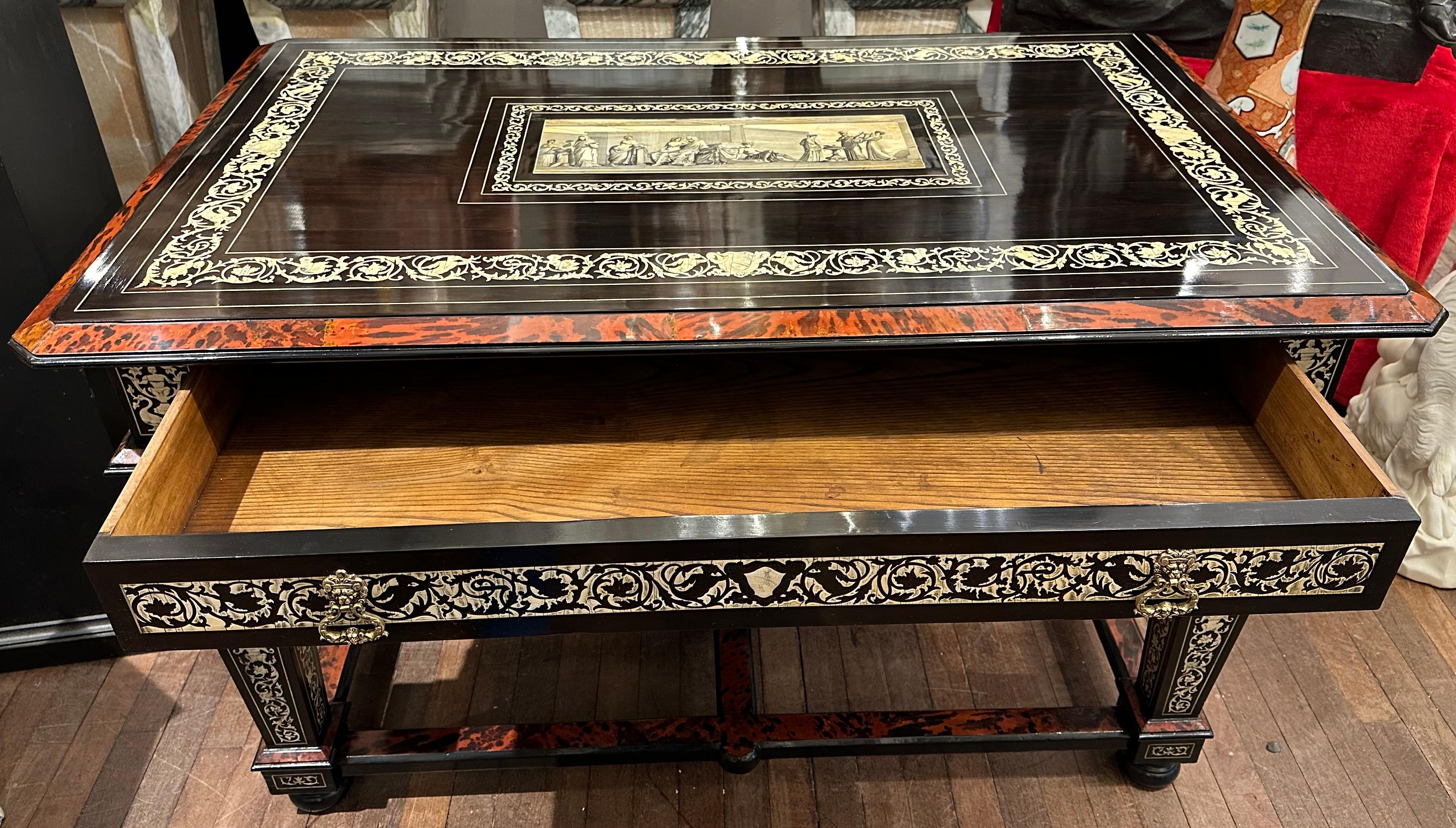 A Rare 19th Century Inlaid Table by Ferdinando Pogliani For Sale 1