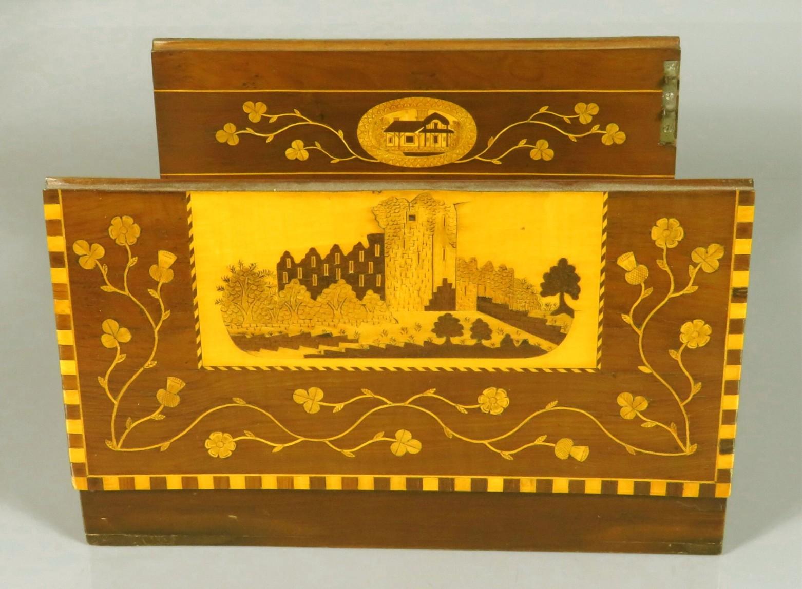 Yew A Rare 19th Century Killarney Ware Marquetry Writing Slope, Ireland Circa 1875 For Sale