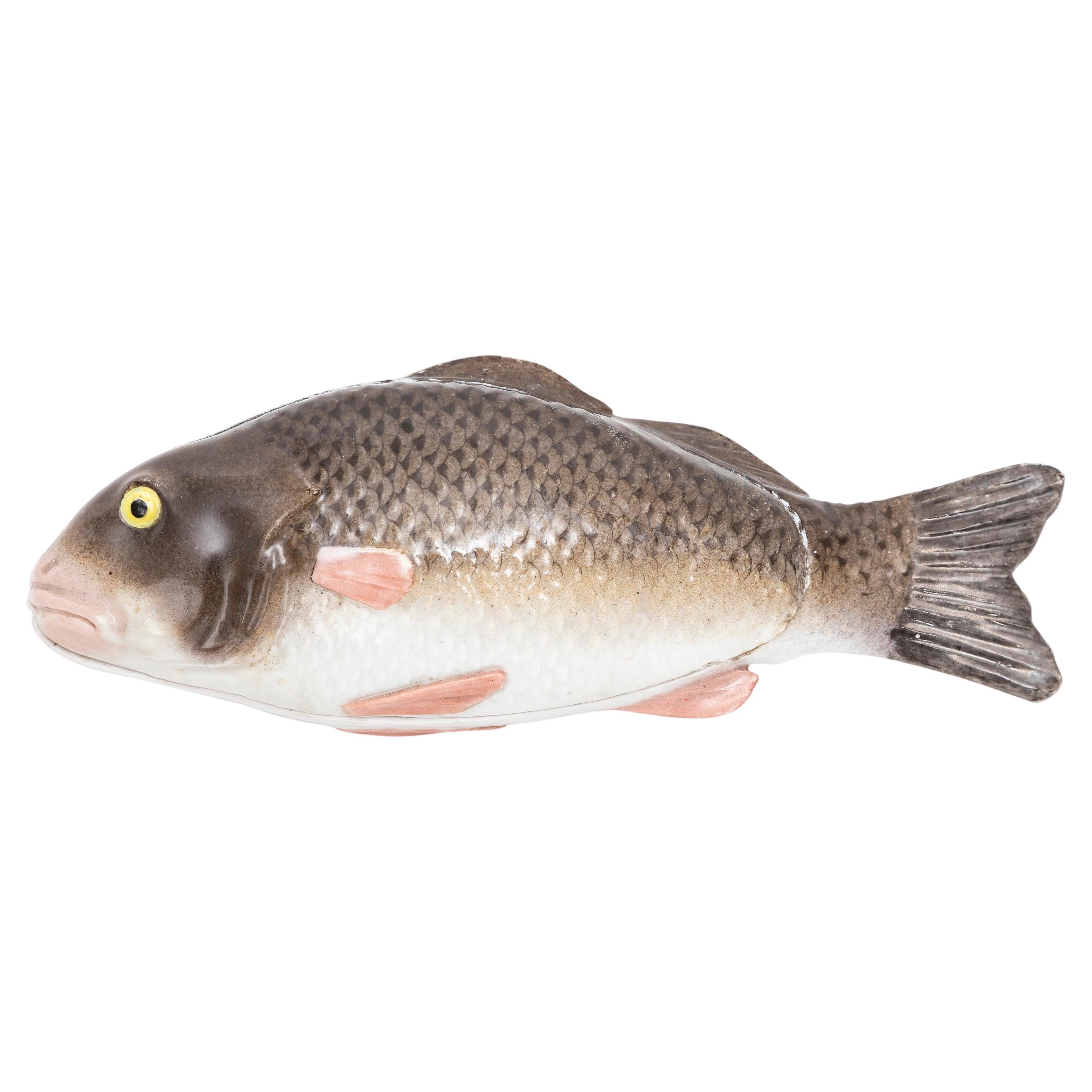 Eine seltene Meissen Porcelain Karpfen/Fisch Form bedeckt Terrine aus dem 19.