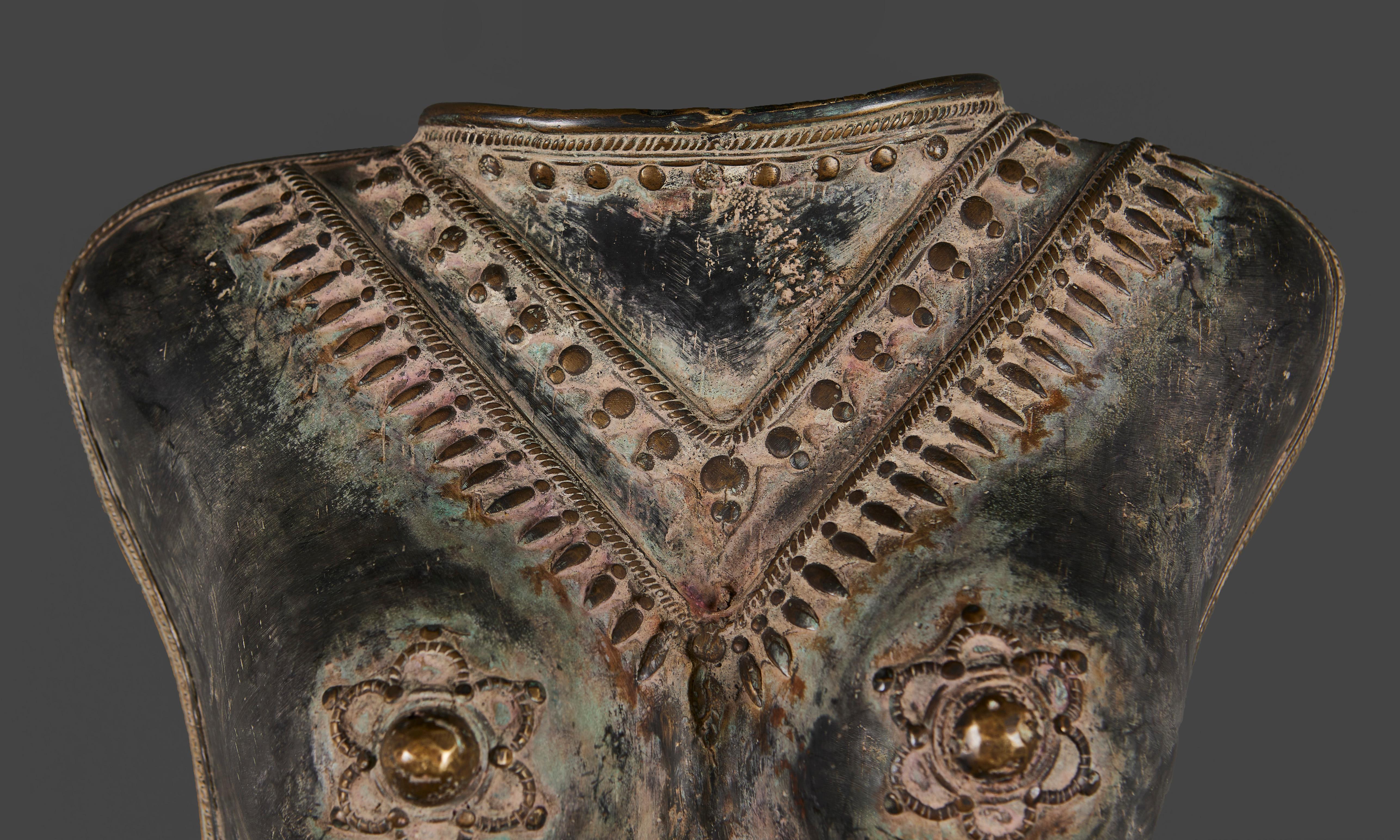 A Rare 19th Century South Indian Bronze Breastplate In Good Condition For Sale In London, GB