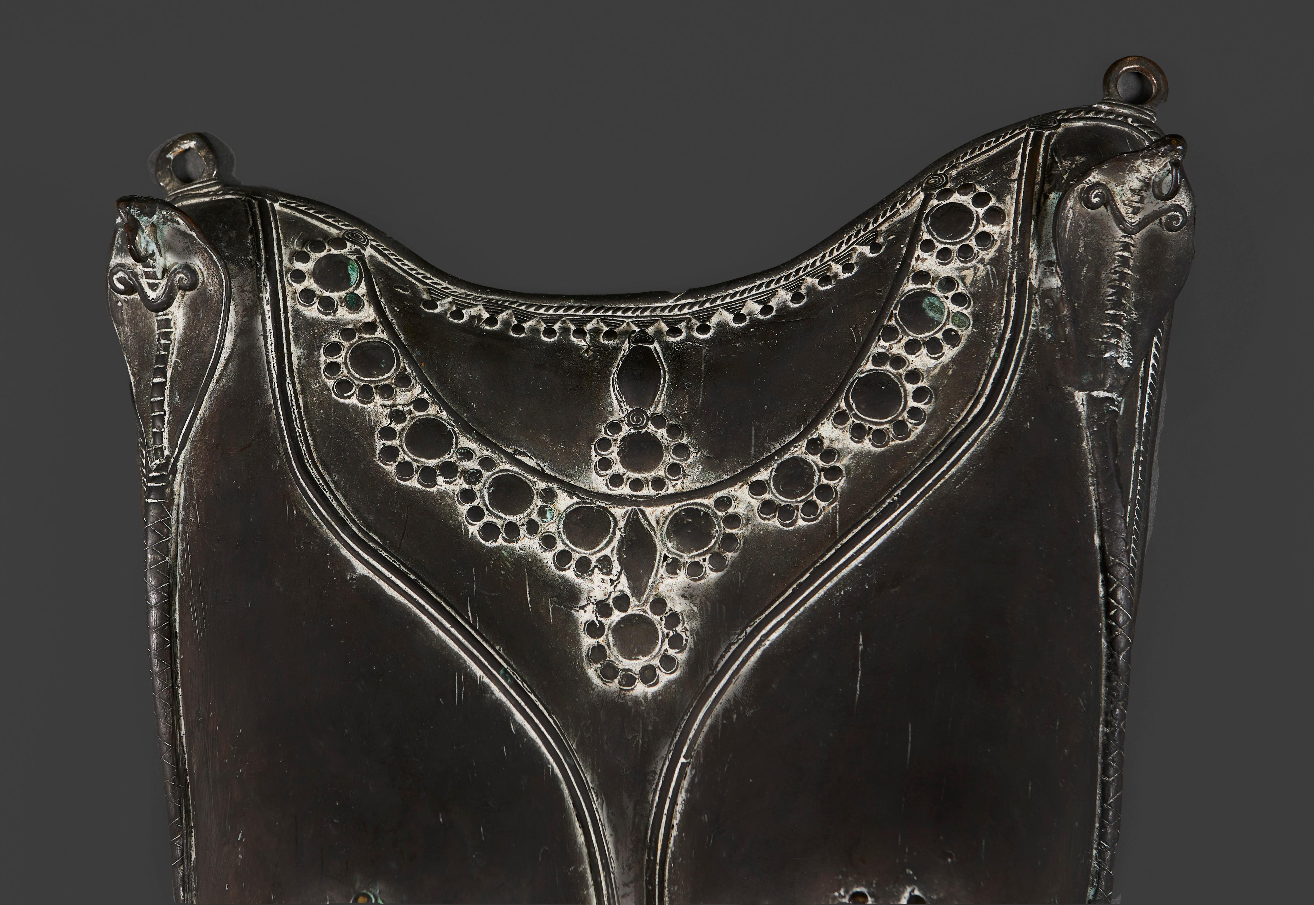 A Rare 19th Century South Indian Bronze Breastplate For Sale 2