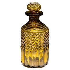 Antique Rare Amber Cute Glass Decanter