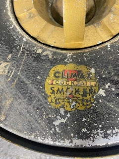A Rare American Art Deco Red CLIMAX Cocktail Smoker Stand