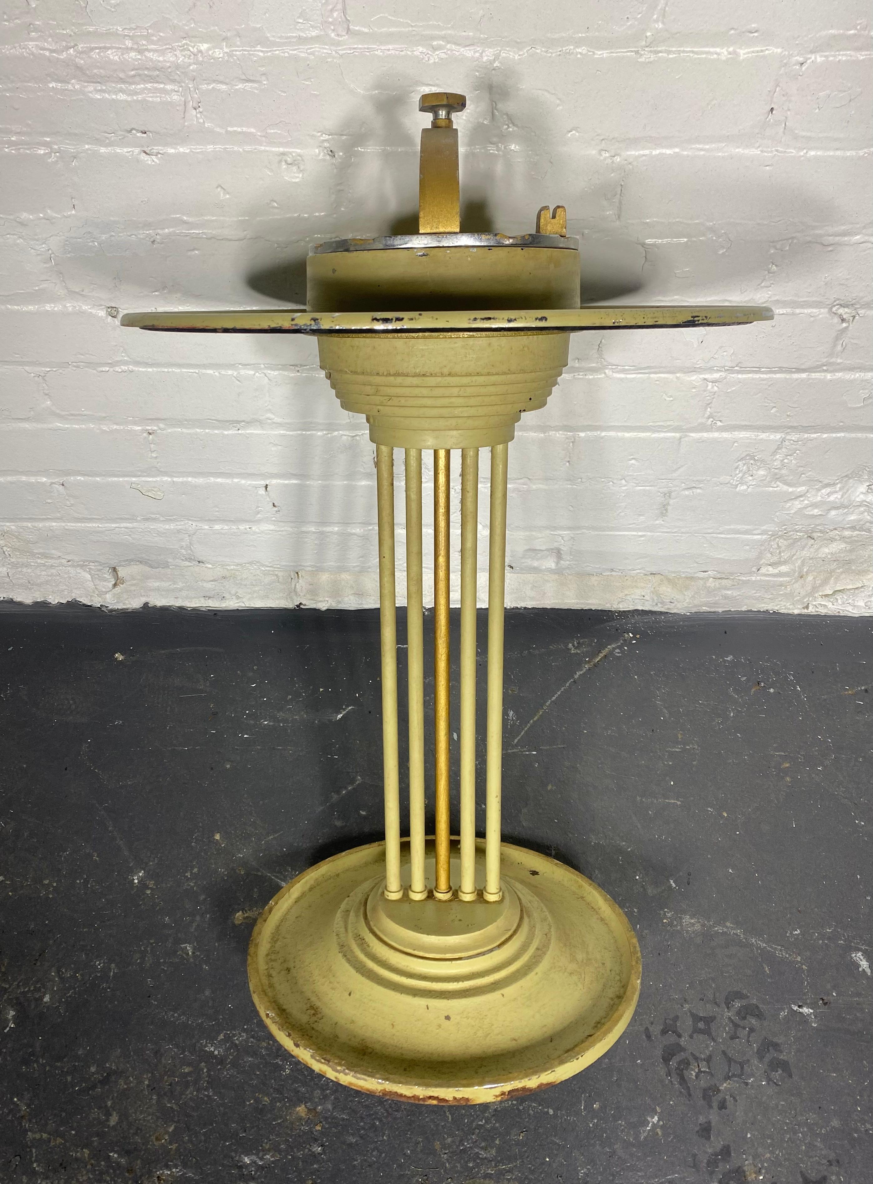 Painted A Rare American Art Deco Red CLIMAX Cocktail Smoker Stand For Sale