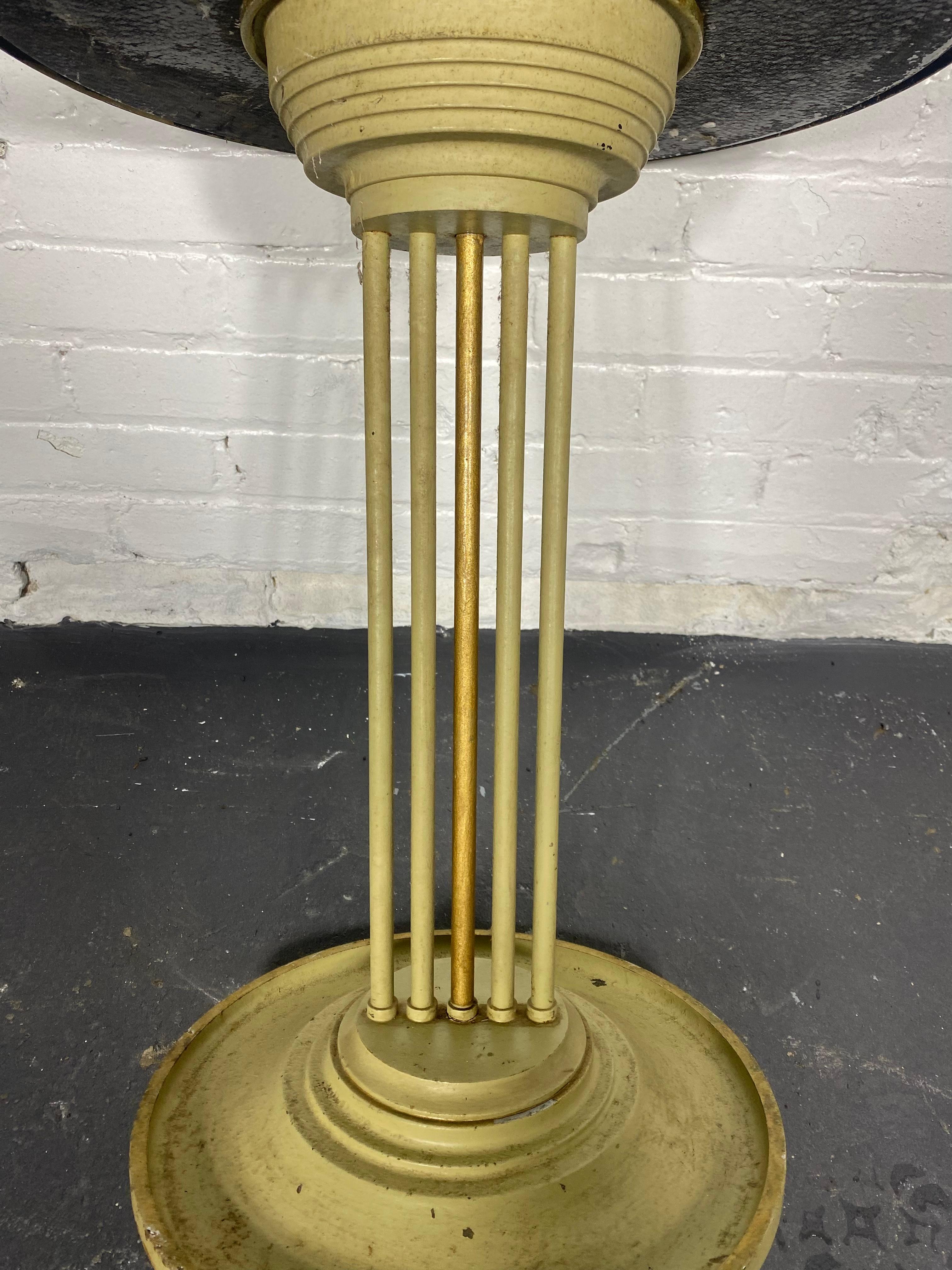 A Rare American Art Deco Red CLIMAX Cocktail Smoker Stand In Distressed Condition For Sale In Buffalo, NY
