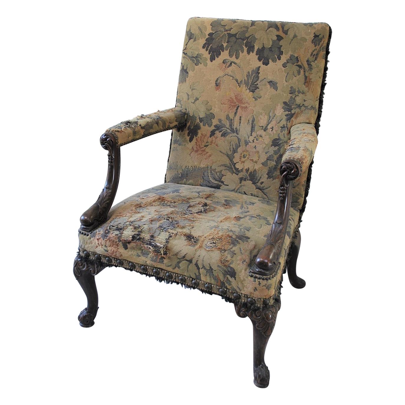 Rare American Gainsborough Chair For Sale