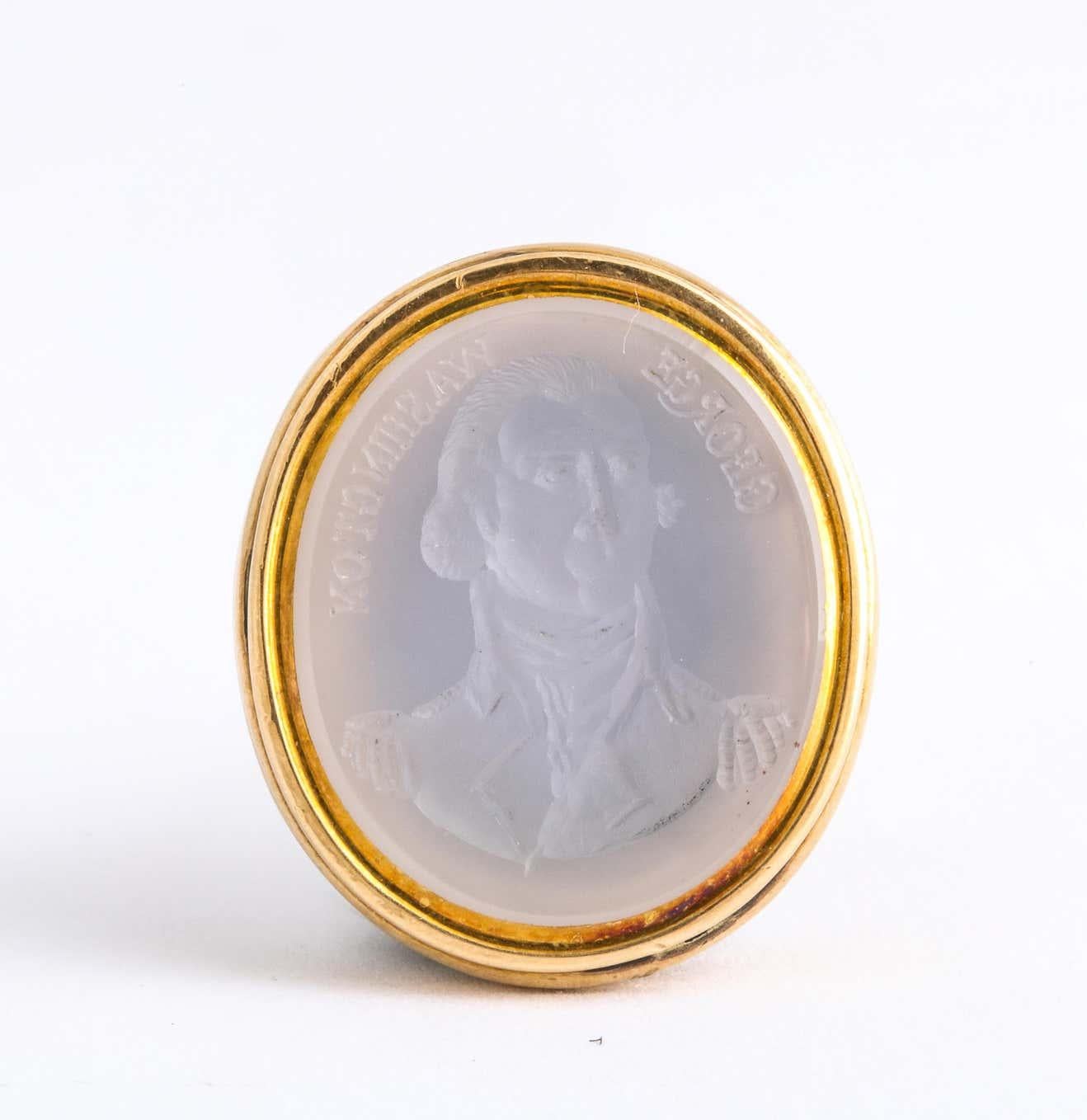 Rare American Gold Intaglio Seal of George Washington, Early 19th Century For Sale 6