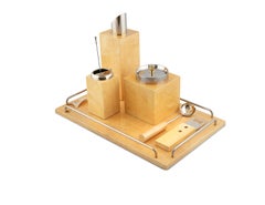 Raro y Precioso Juego de Cóctel de Aldo Tura en Piel de Cabra, Nuevo/Antiguo Stock