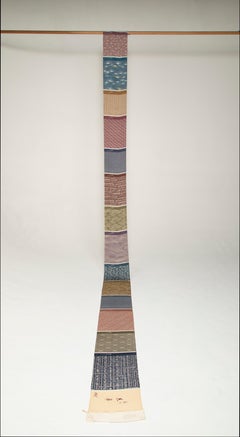 Rare and Beautiful Japanese Chirimen Silk Fabric Sampler '2nd of 4'