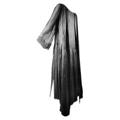 A Rare and Early Jeanne Lanvin Haute Couture Chiffon and satin Dress Winter 1920