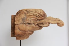 A Rare and Early Pair of Carved Wood 'baku' Architectural Elements, 14th-16th