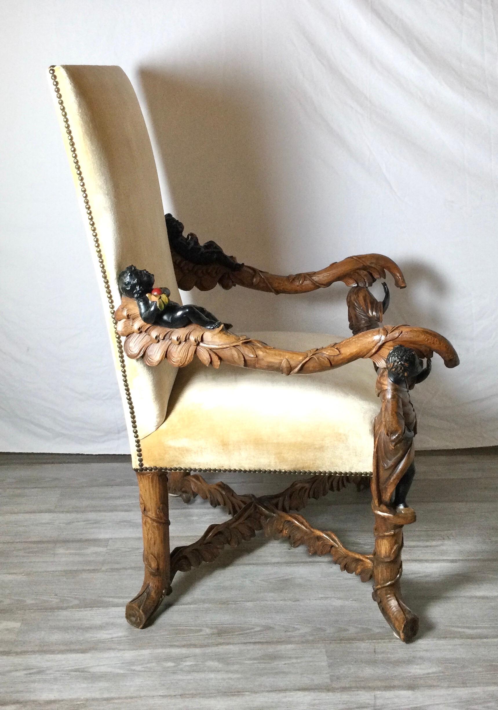 Rare and Elaborately Carved Lolling Chair 1