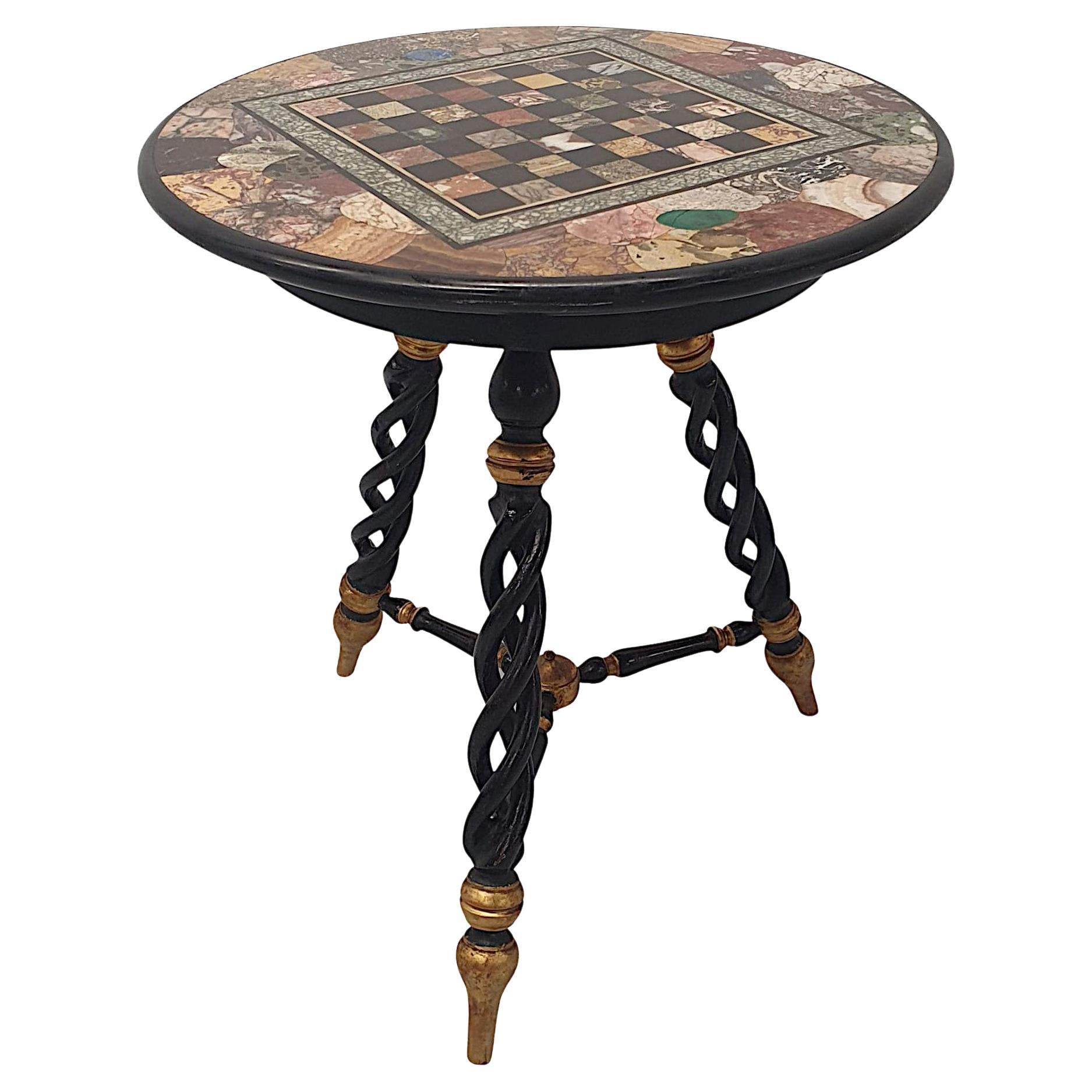 Rare and Exceptional 19th Century Marble Specimen Top Centre Table