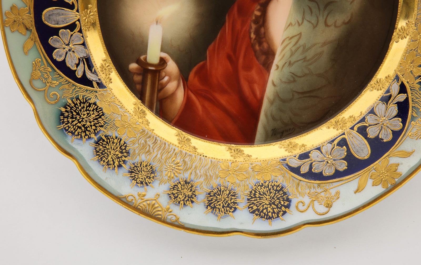 Rare and Exceptional Art Nouveau Royal Vienna Porcelain Plate by Wagner 1