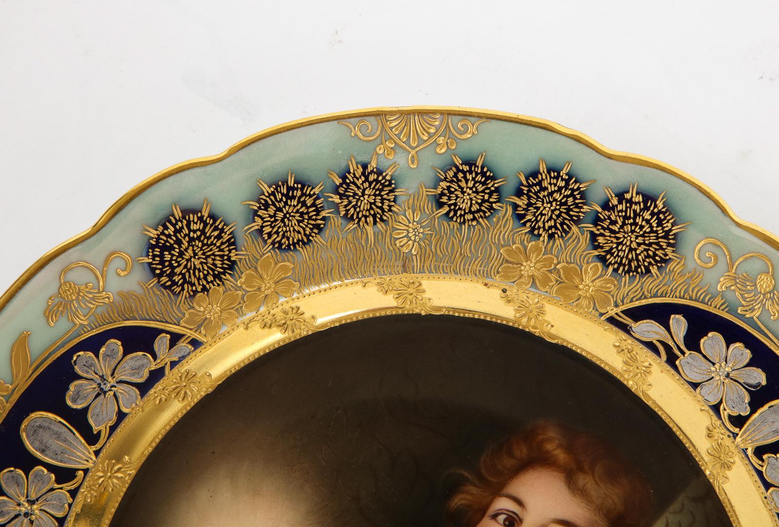Rare and Exceptional Art Nouveau Royal Vienna Porcelain Plate by Wagner 4