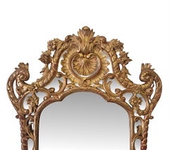 Rare and Exceptional Large Early 19th Century Giltwood Overmantle Mirror