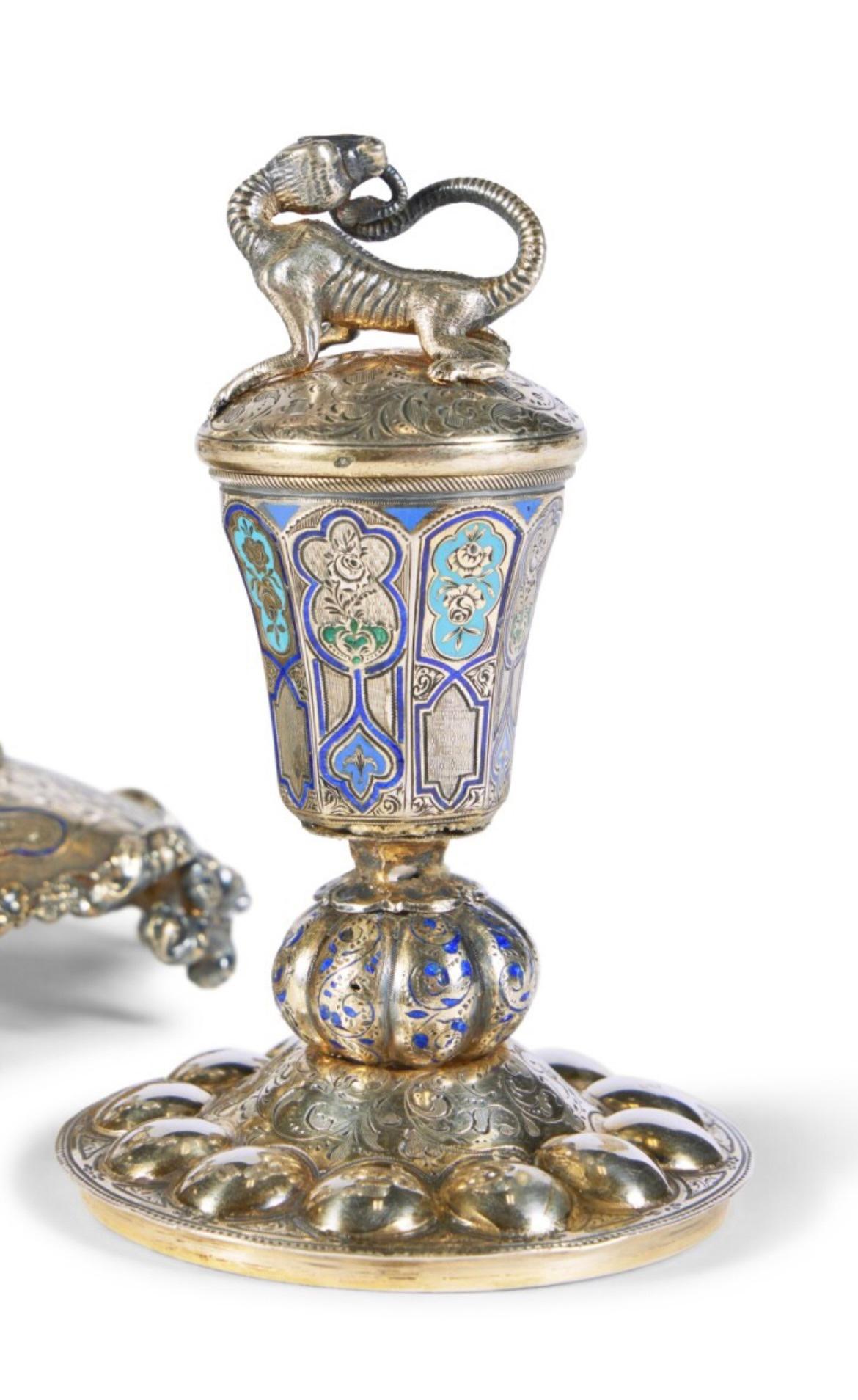 French A Rare and Exquisite Silver, Enameled Chalice by Jules Wièse and Froment-Meurice For Sale