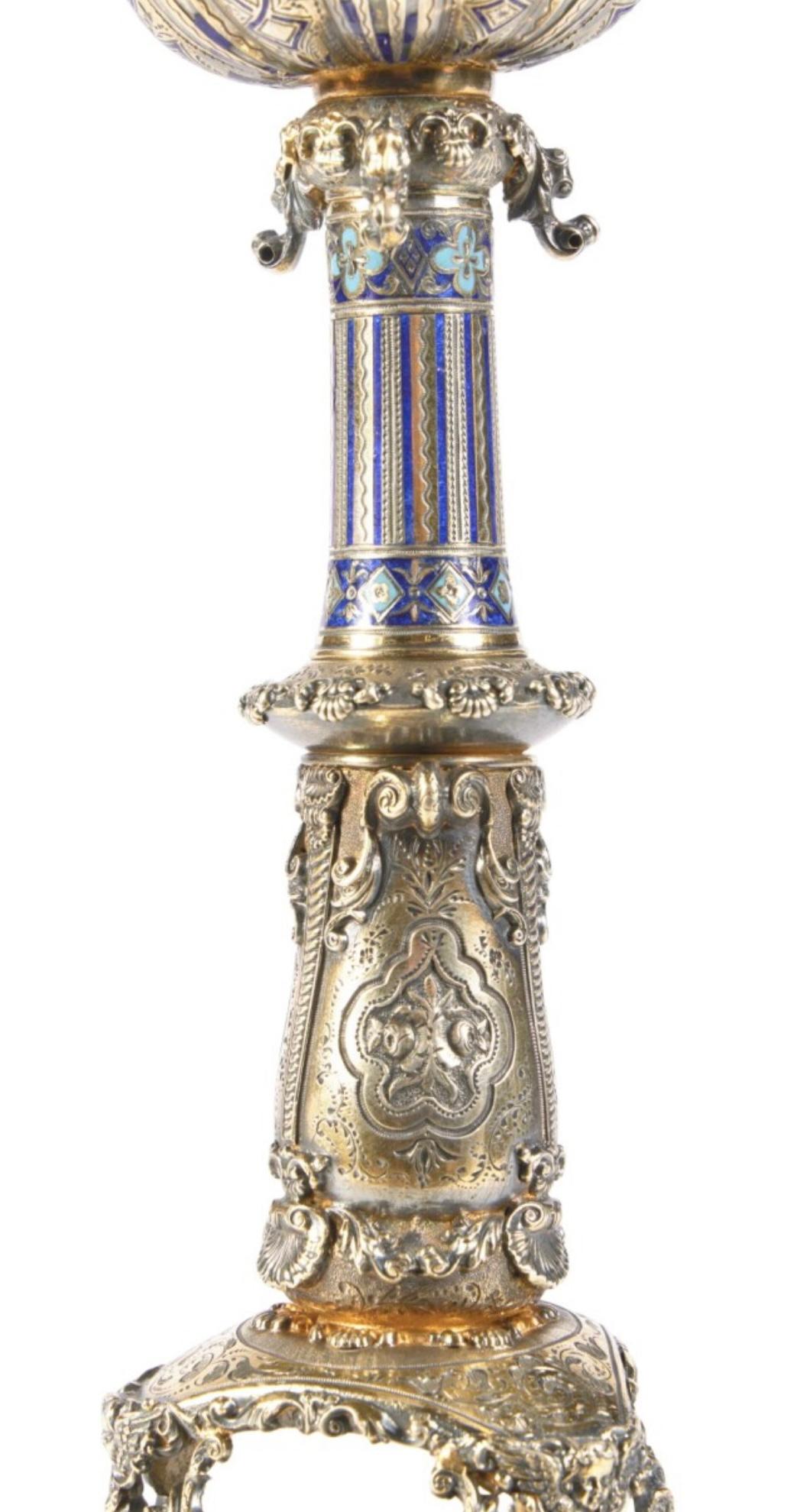 A Rare and Exquisite Silver, Enameled Chalice by Jules Wièse and Froment-Meurice For Sale 1