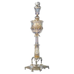 A Rare and Exquisite Silver, Enameled Chalice -Jules Wièse and Froment-Meurice