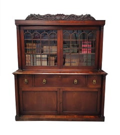 A Rare and Fine Early 19th Century William IV Irish Secretaire Bookcase