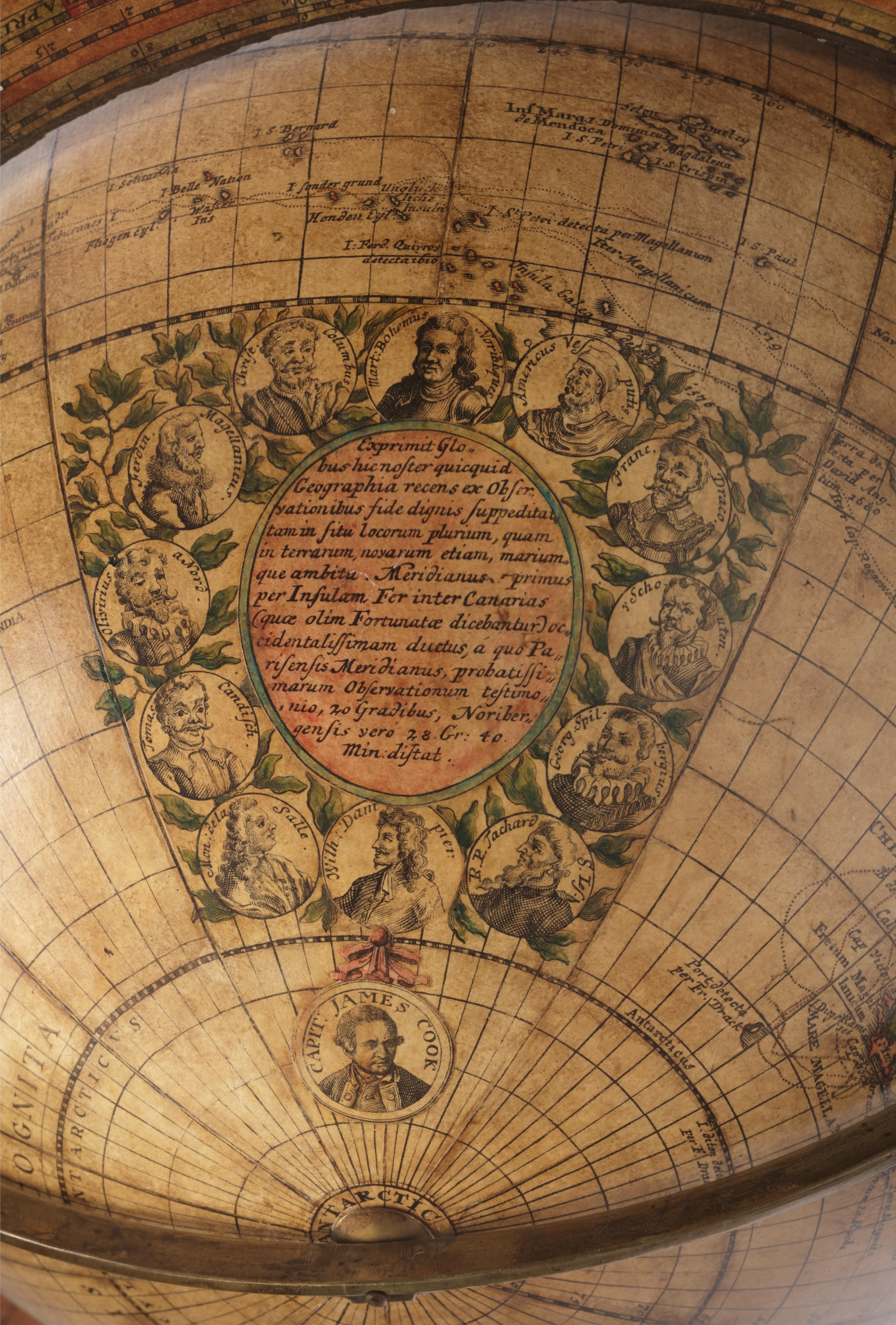 German Rare and Fine Terrestrial Table-Globe by Johann Gabriel Doppelmayr '1671-1750'