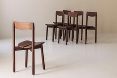 A rare and highly sculptural set dining chairs by Pierre Gautier-Delaye, 1960s