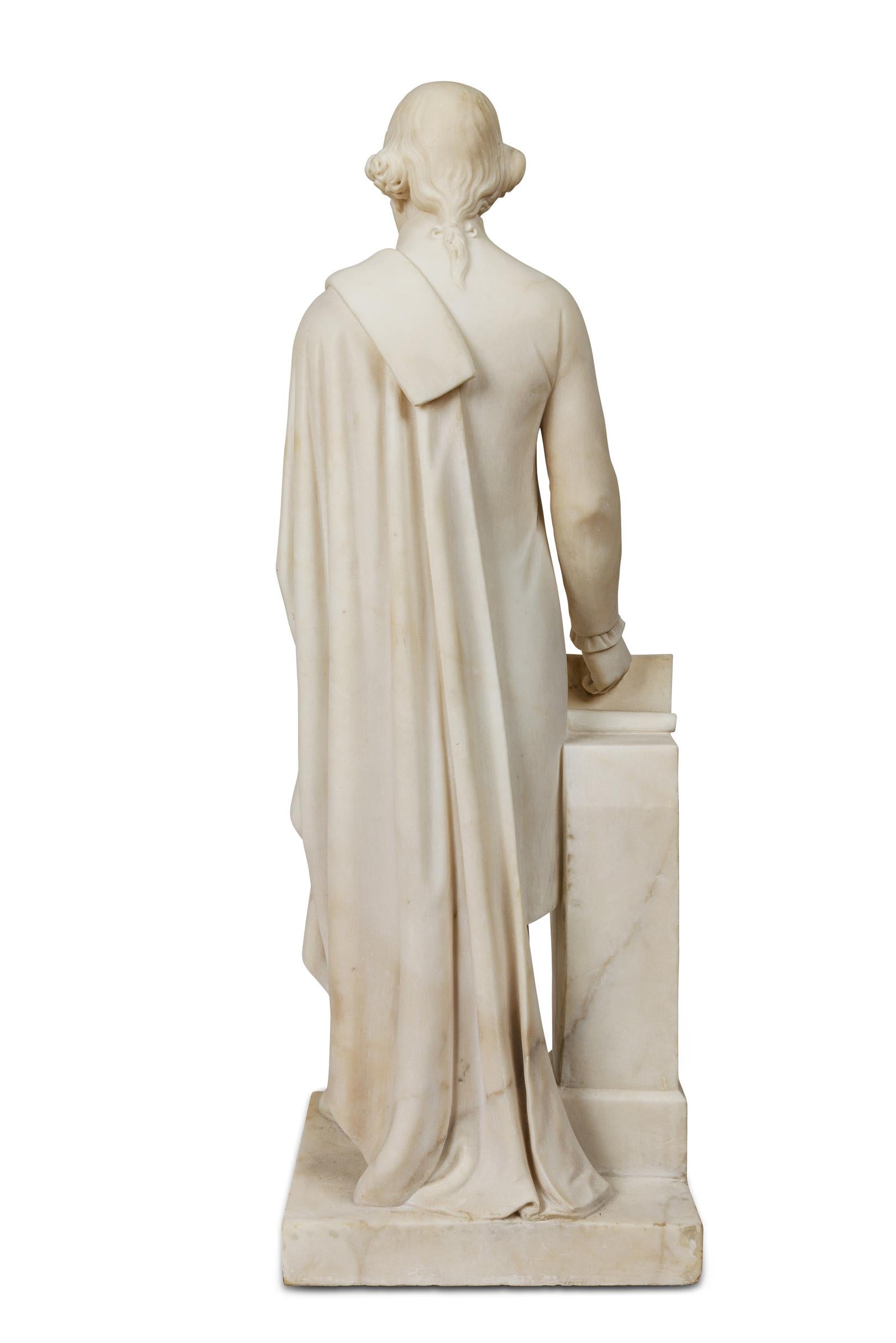 Américain Rare et importante sculpture américaine en marbre de Thomas Jefferson, vers 1870 en vente