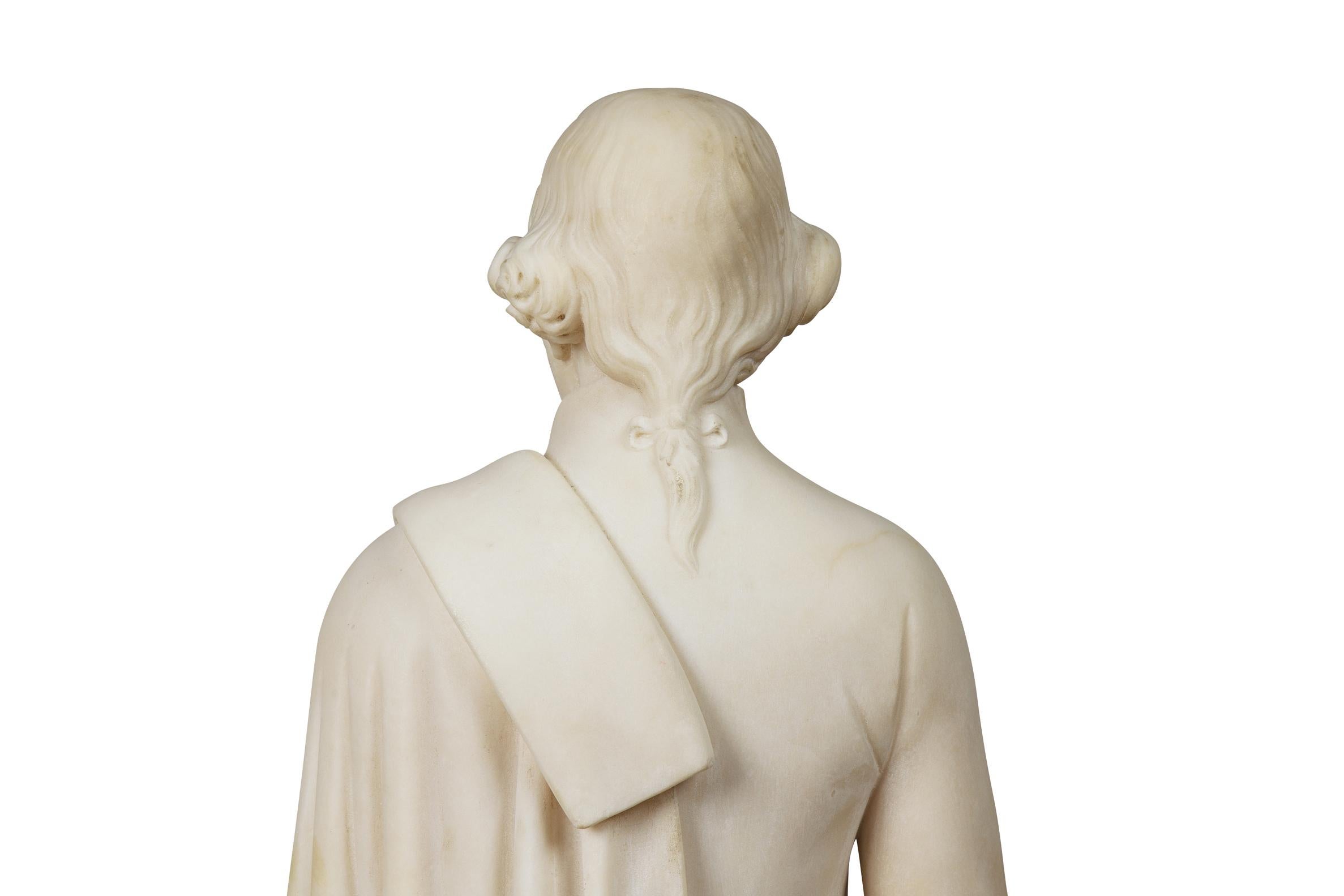 A Rare and Important American Marble Sculpture of Thomas Jefferson, Circa 1870 For Sale 4