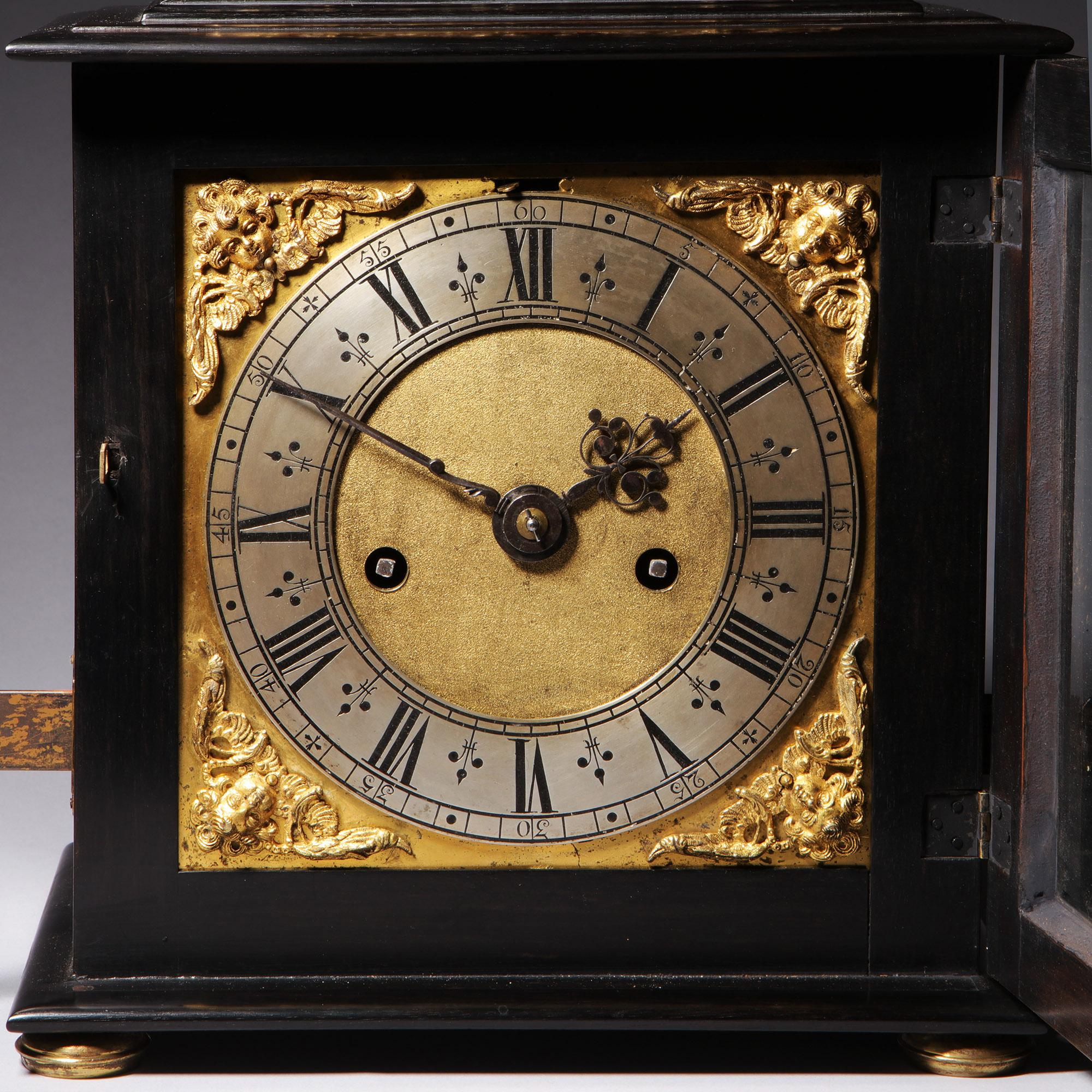18th Century and Earlier A Rare and Important Charles II 17th Century Table Clock by Henry Jones For Sale
