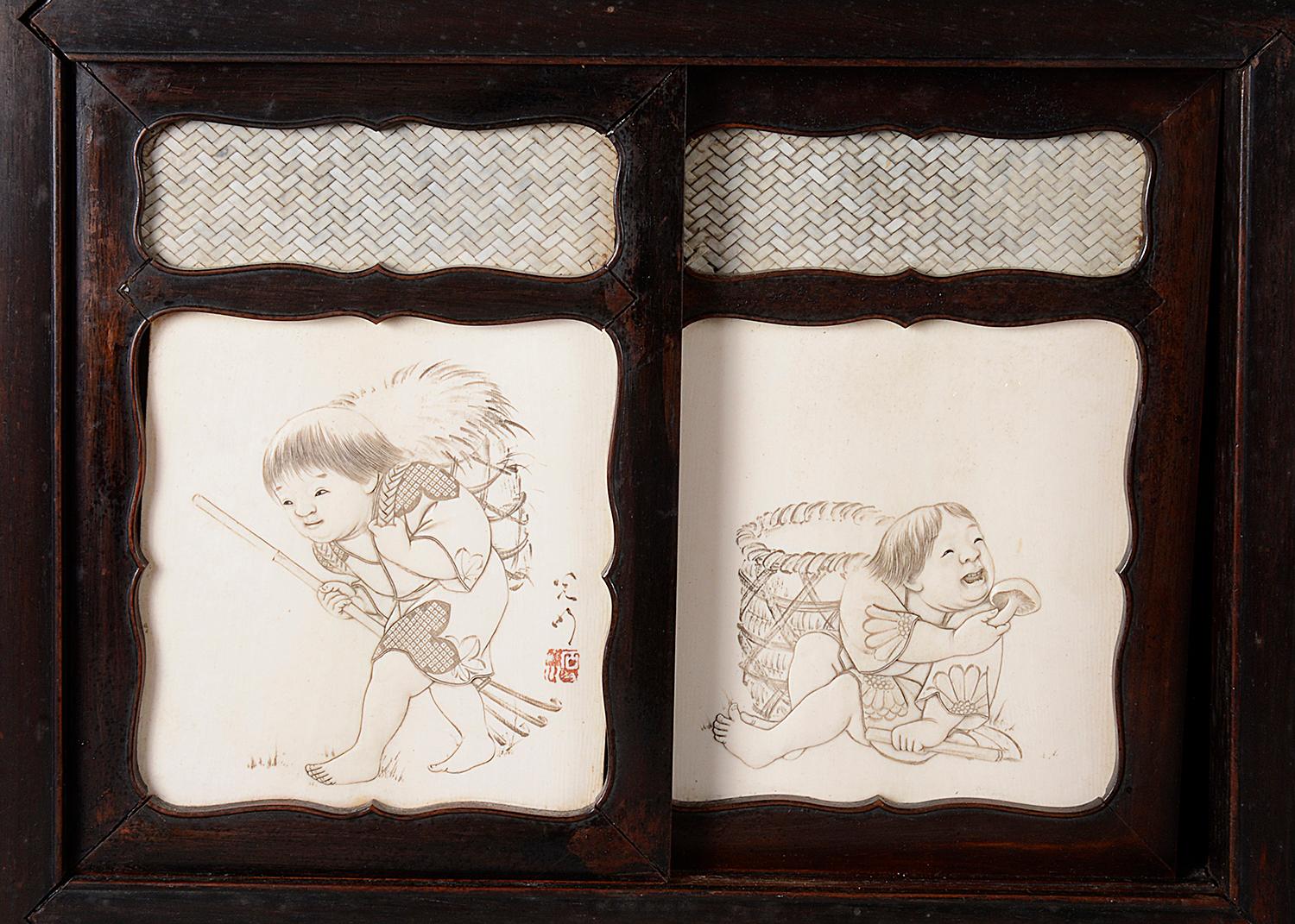 Carved Rare and Important Japanese Meiji Period Shadona, circa 1890 For Sale