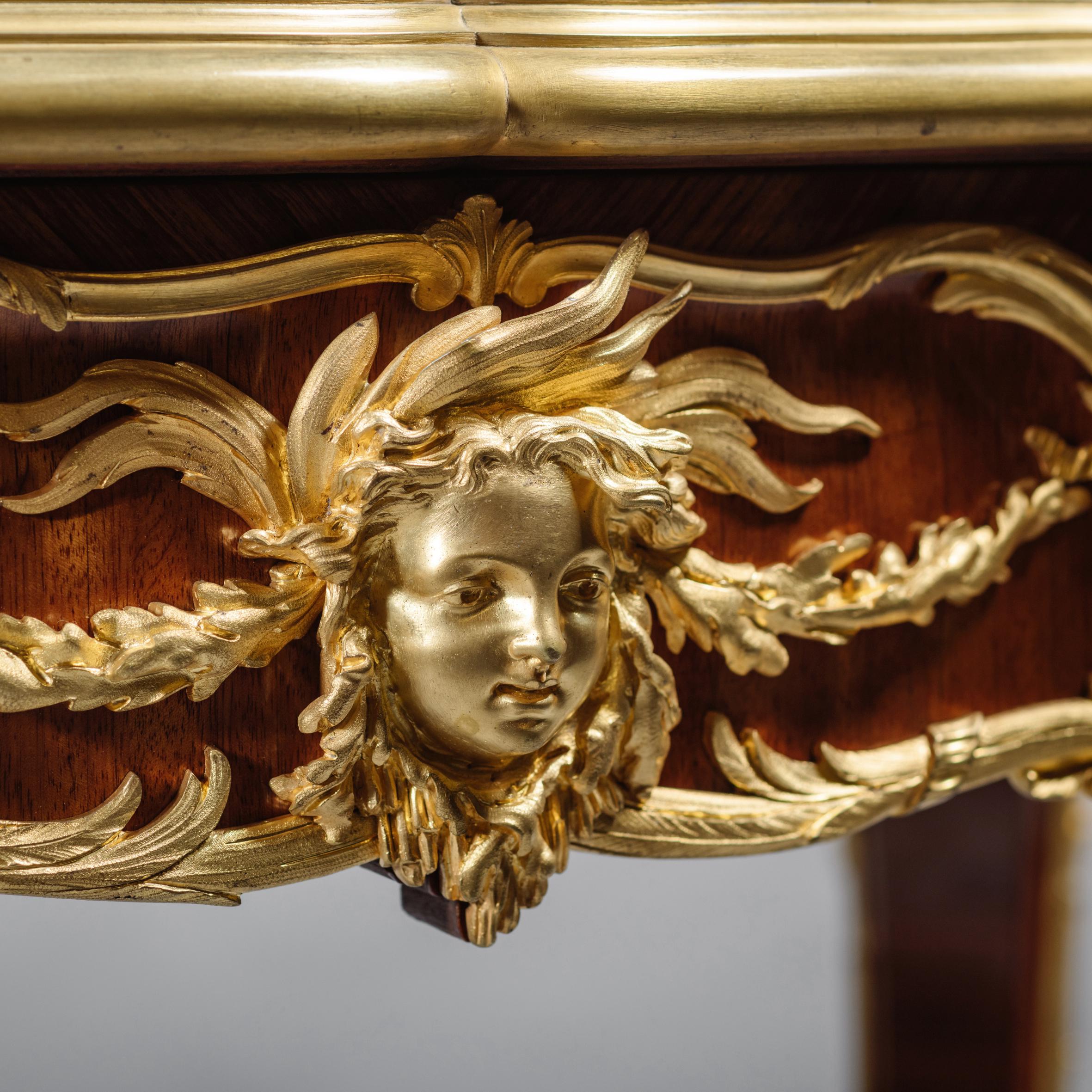 Rare and Important Louis XV Style Gilt-Bronze Centre Table by François Linke For Sale 1