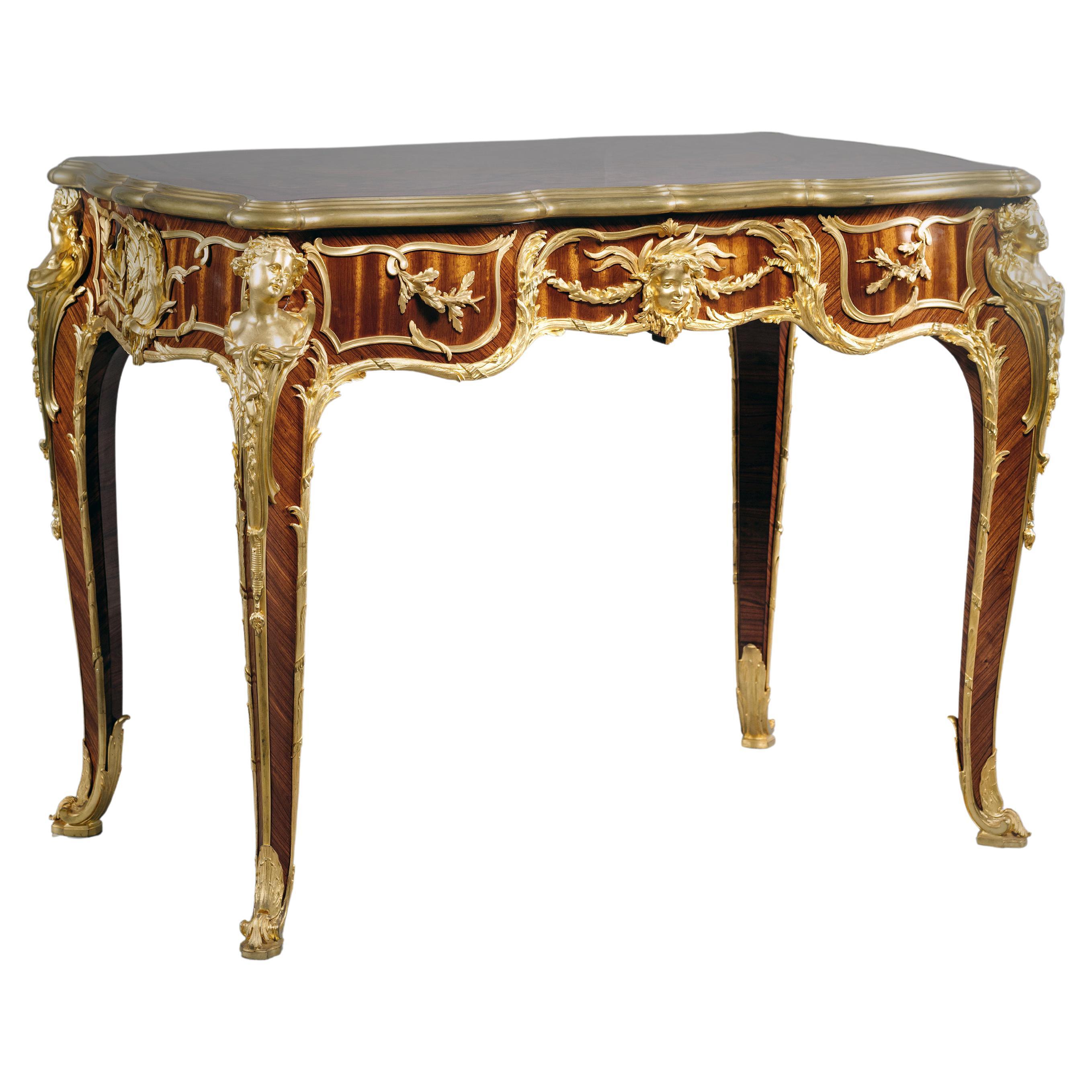 Rare and Important Louis XV Style Gilt-Bronze Centre Table by François Linke
