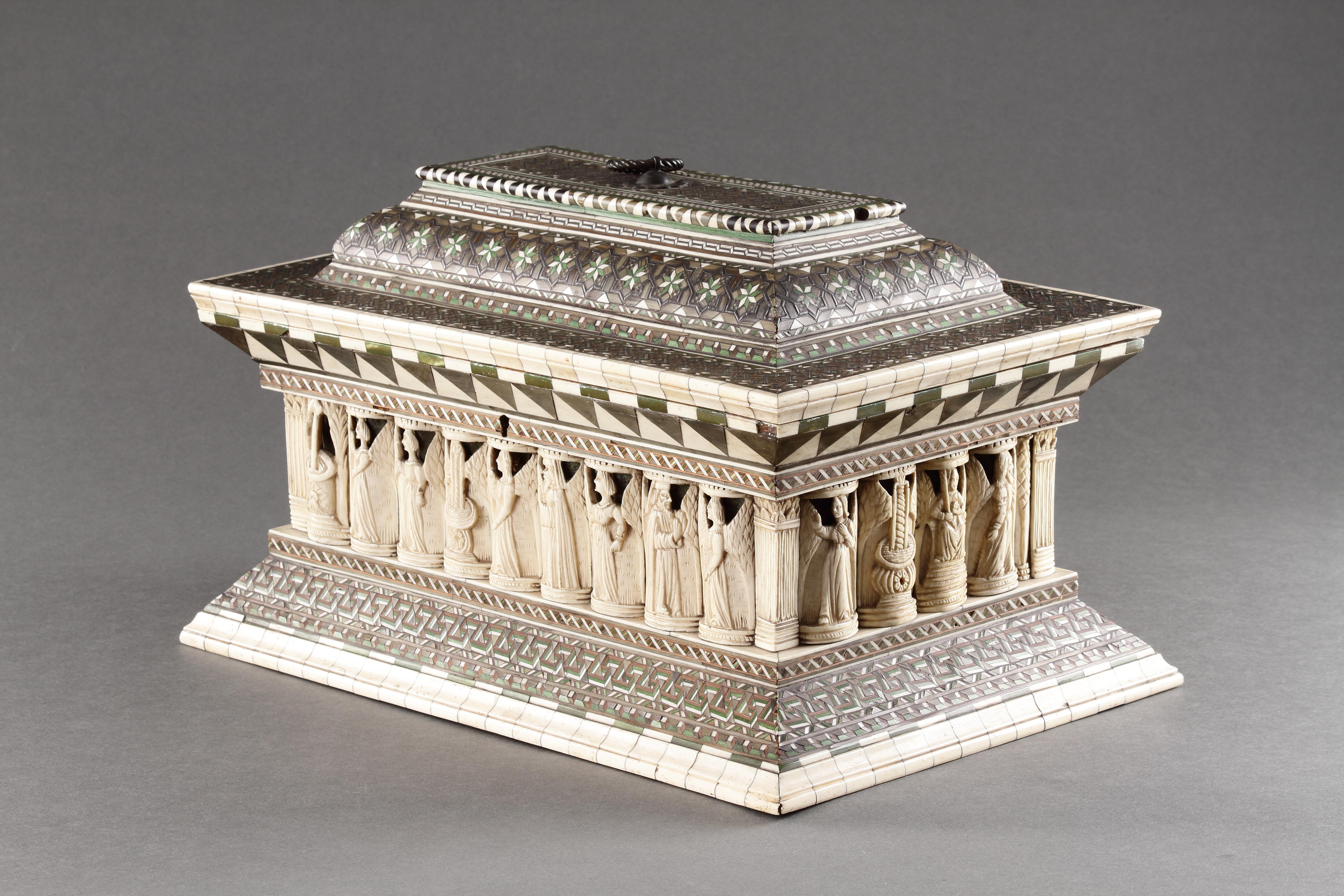 Italian A Rare and Important Sarcophagus ‘Wedding’ Casket For Sale