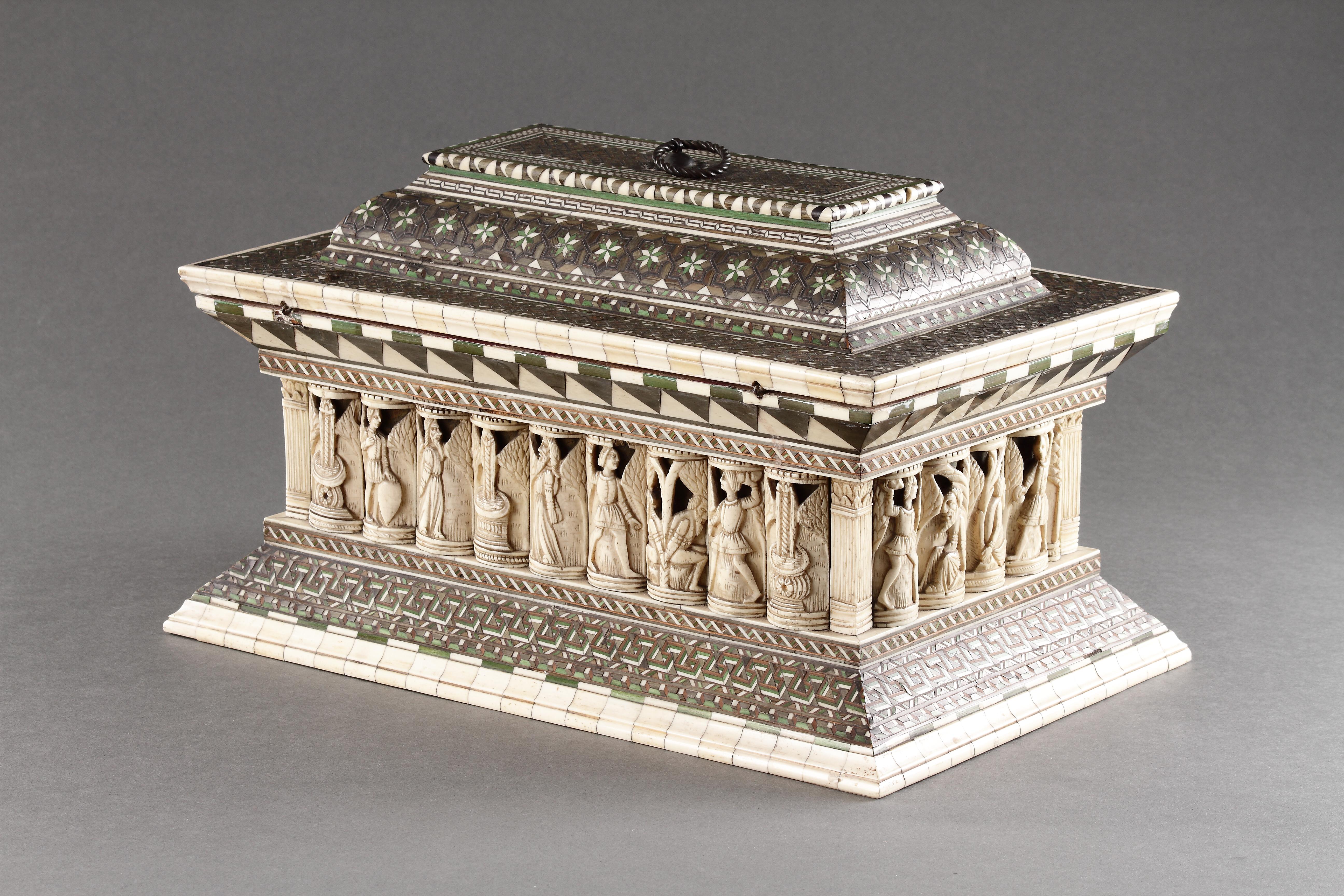 18th Century and Earlier A Rare and Important Sarcophagus ‘Wedding’ Casket For Sale