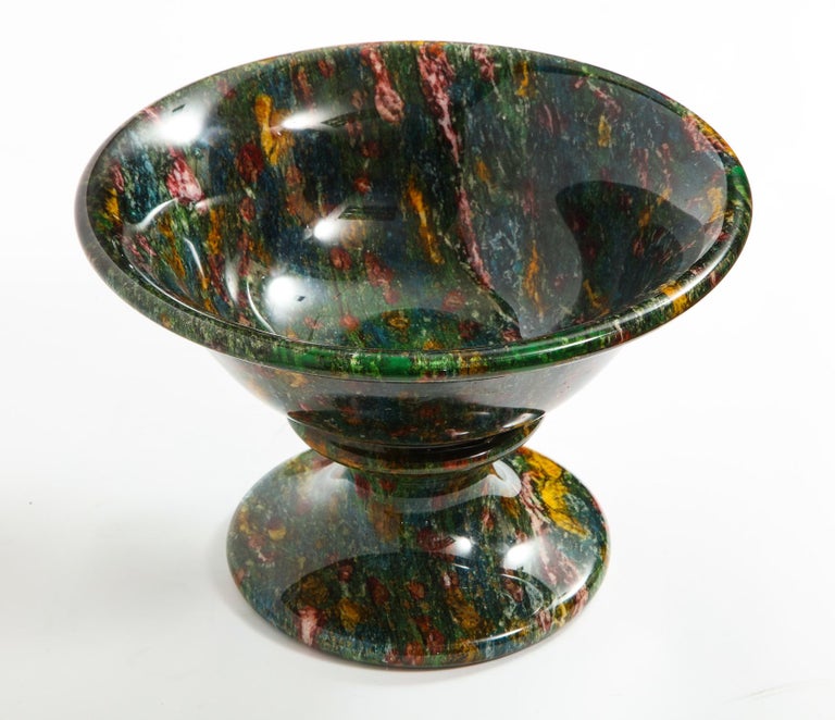 Rare and Large Decorative Green Jasper Bowl Centerpiece