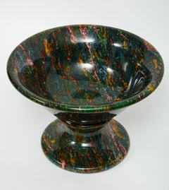 Rare and Large Decorative Green Jasper Bowl Centerpiece