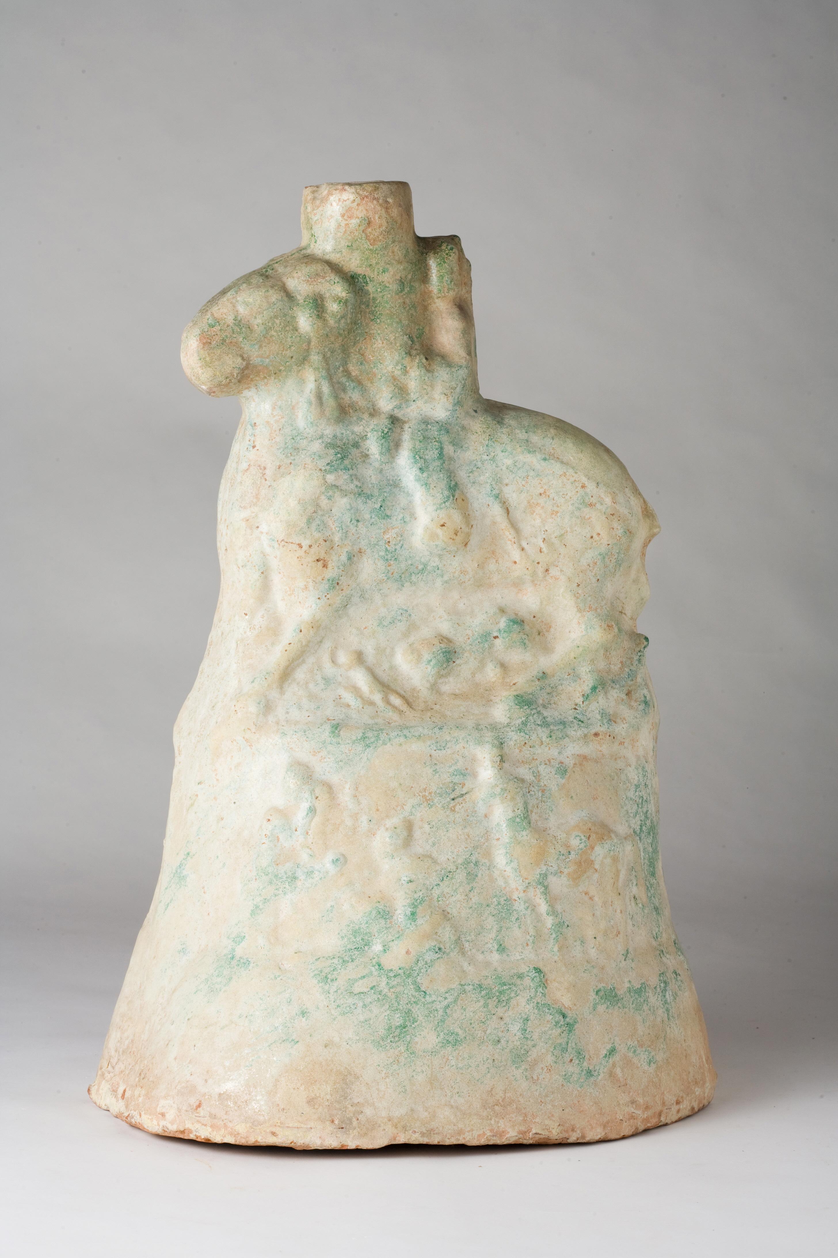 Green-Glazed Pottery ‘Money Tree’ Base, Han Dynasty For Sale 1