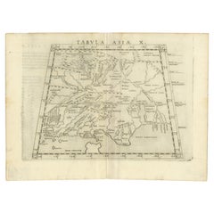 A Rare and Old Trapezoidal Projection of the Ganges and Himalaya Range in India