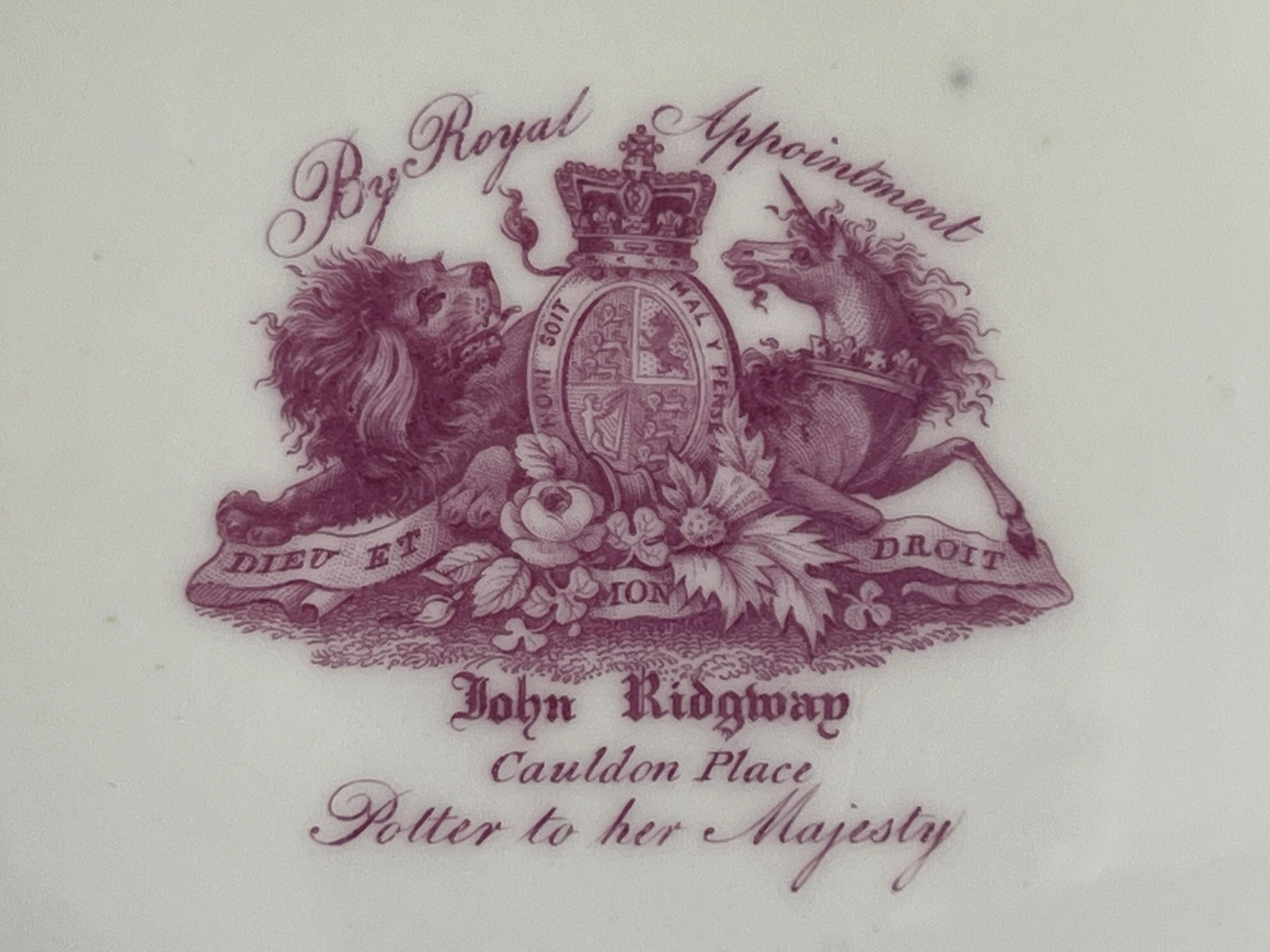 Hand-Painted Rare and Possibly Unique Ridgway Royal Porcelain Plate C.1850 For Sale