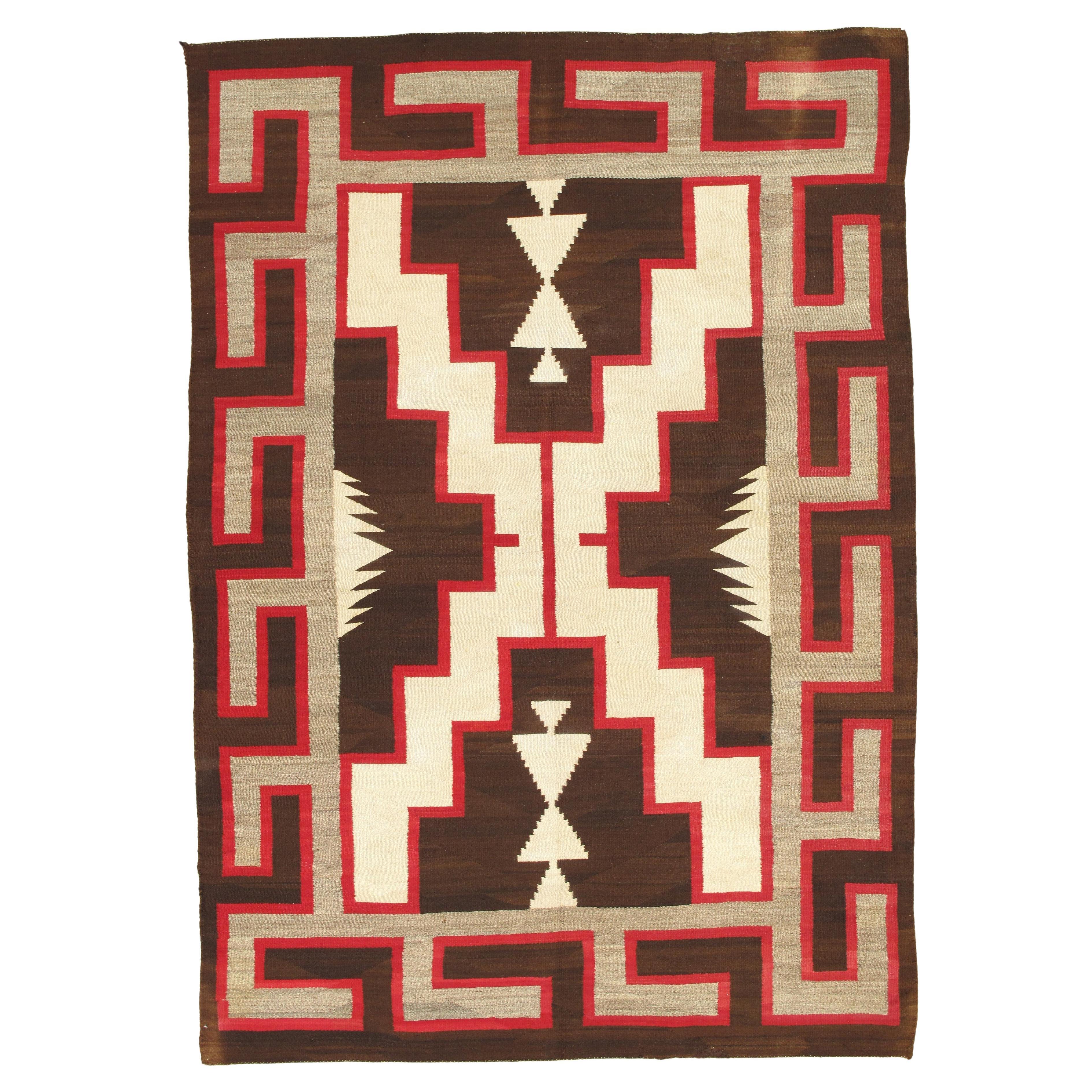 Un raro e sorprendente tappeto Navajo dell'inizio del XX secolo, in stile cristallo.
