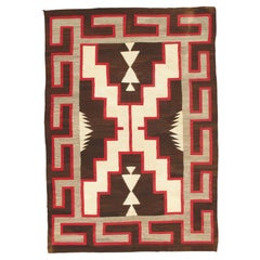 A rare and striking Navajo Rug early 20th-century Navajo weaving, Crystal-style