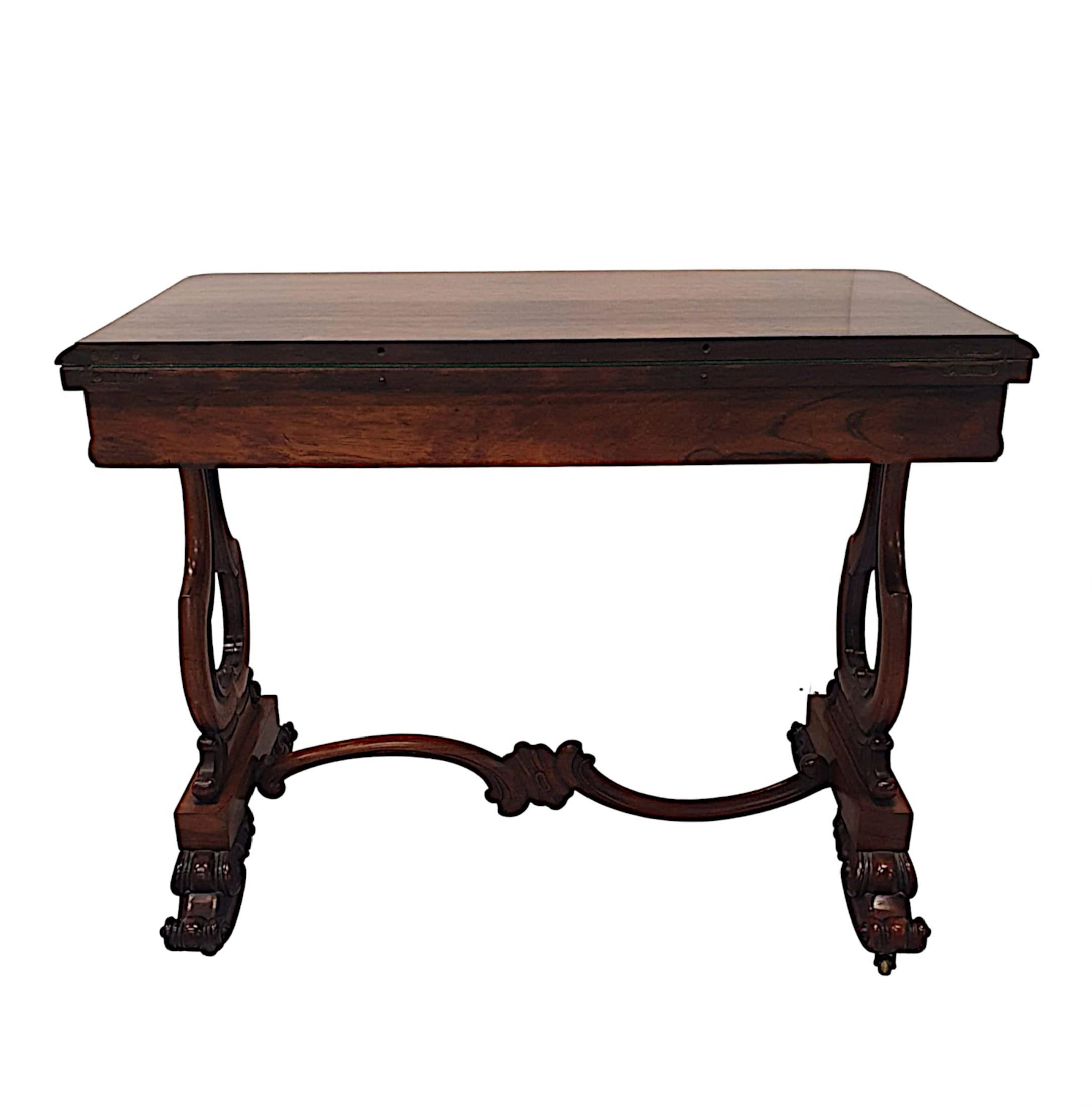 Rare and Unusual Early 19th Century Turn over Leaf Card Table For Sale 5