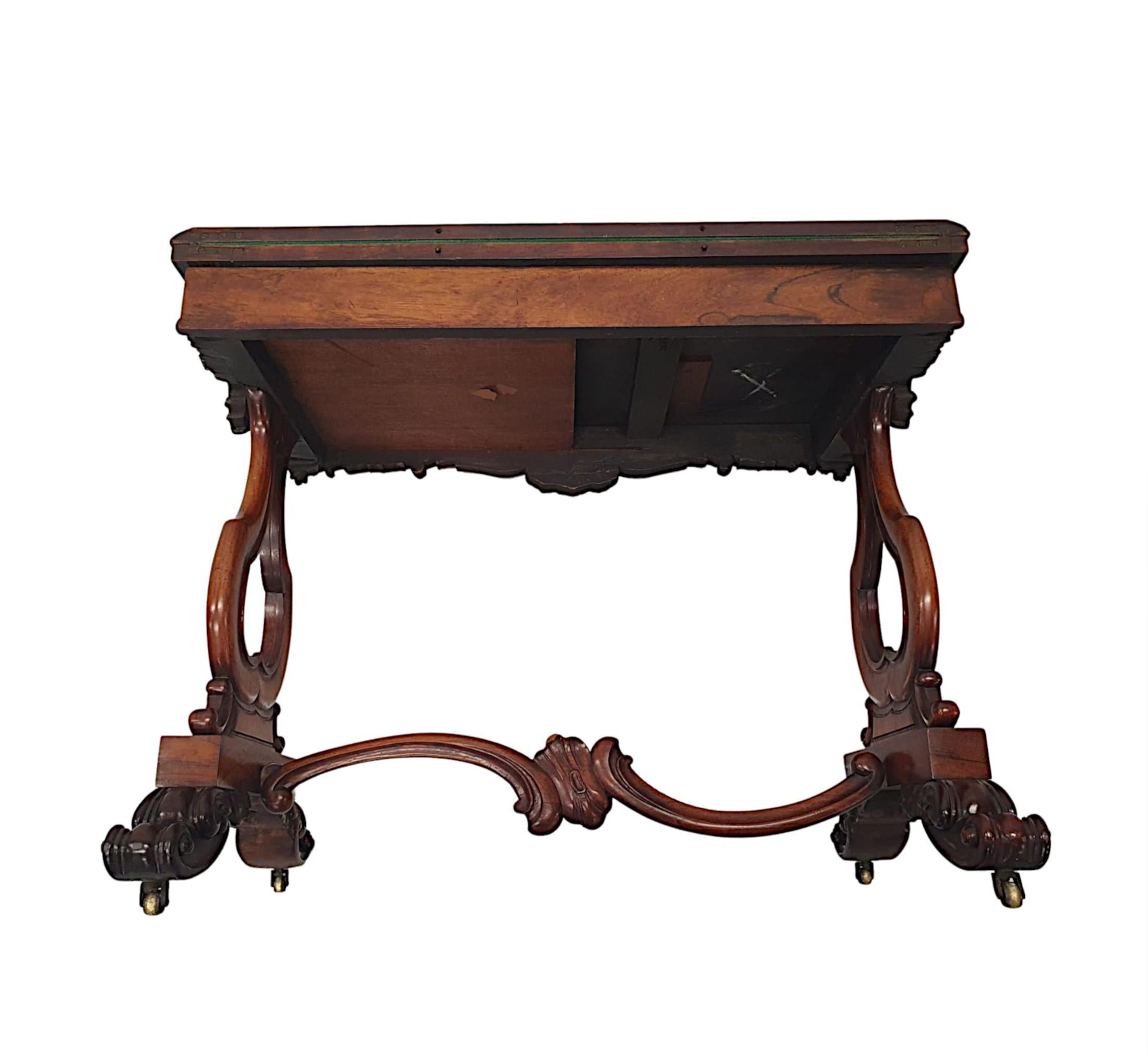 Seltener und ungewöhnlicher Kartentisch mit blattverschluss aus dem frühen 19. Jahrhundert im Angebot 6