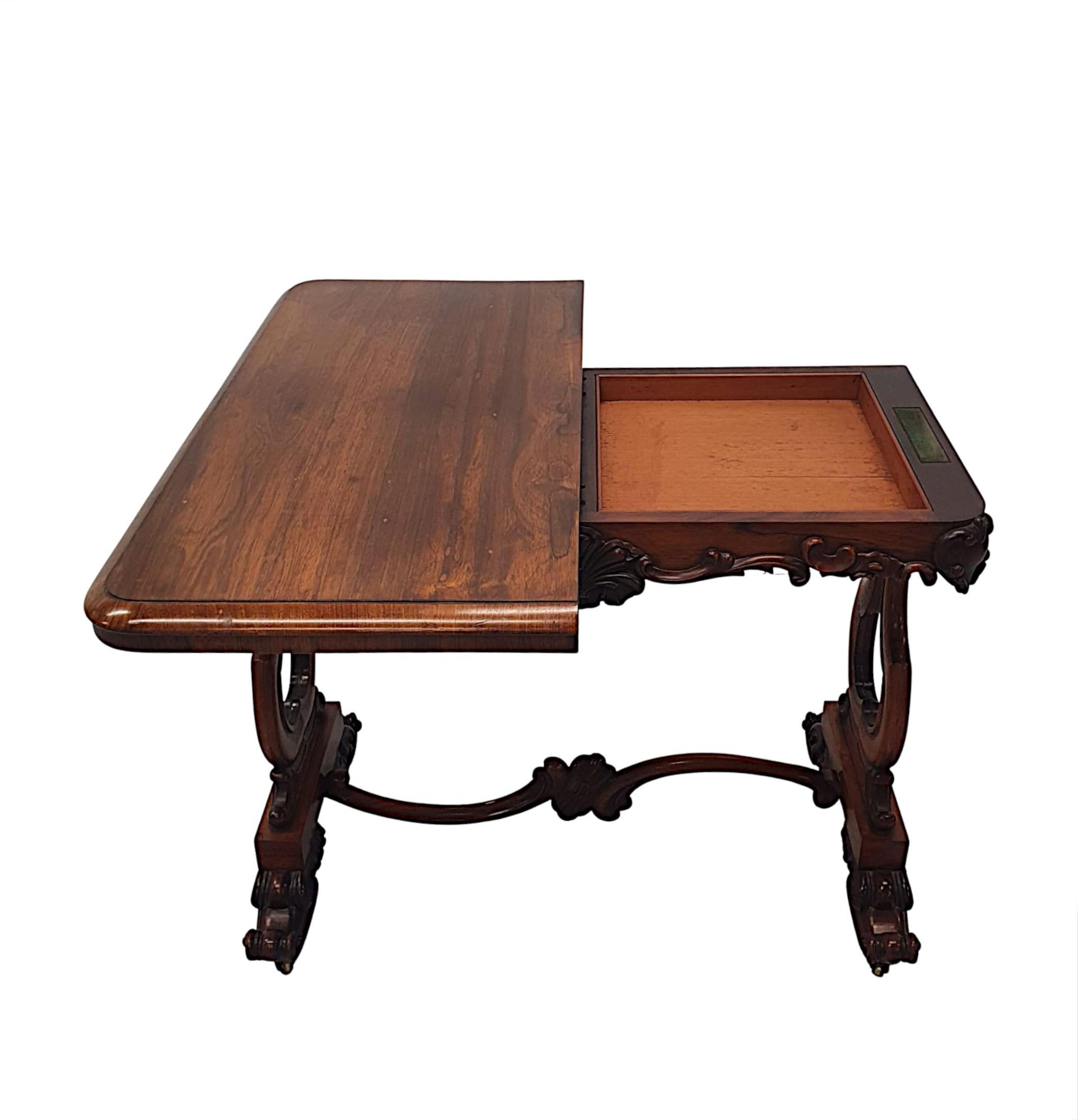 Seltener und ungewöhnlicher Kartentisch mit blattverschluss aus dem frühen 19. Jahrhundert im Angebot 1