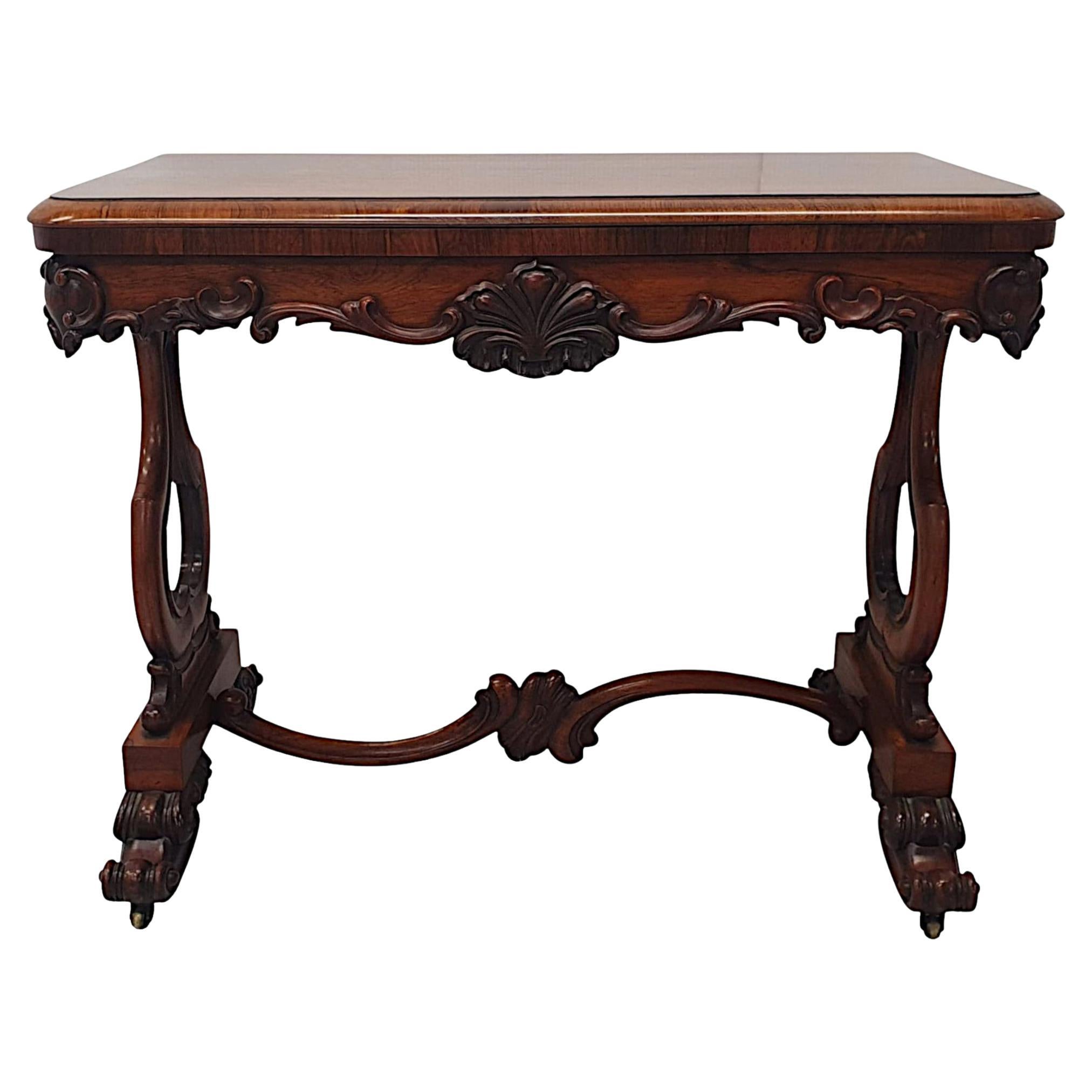 Seltener und ungewöhnlicher Kartentisch mit blattverschluss aus dem frühen 19. Jahrhundert